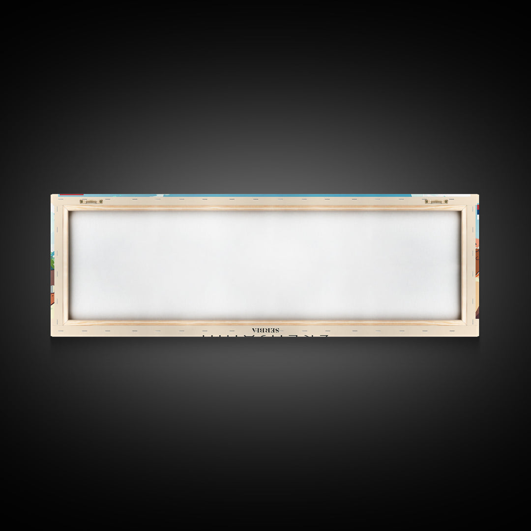 Zrenjanin Serbia Wall Art, Panoramic Travel Poster, Panoramic Framed Canvas Print, City Wall Art, Wall Hanging Home Decor, Travel Art