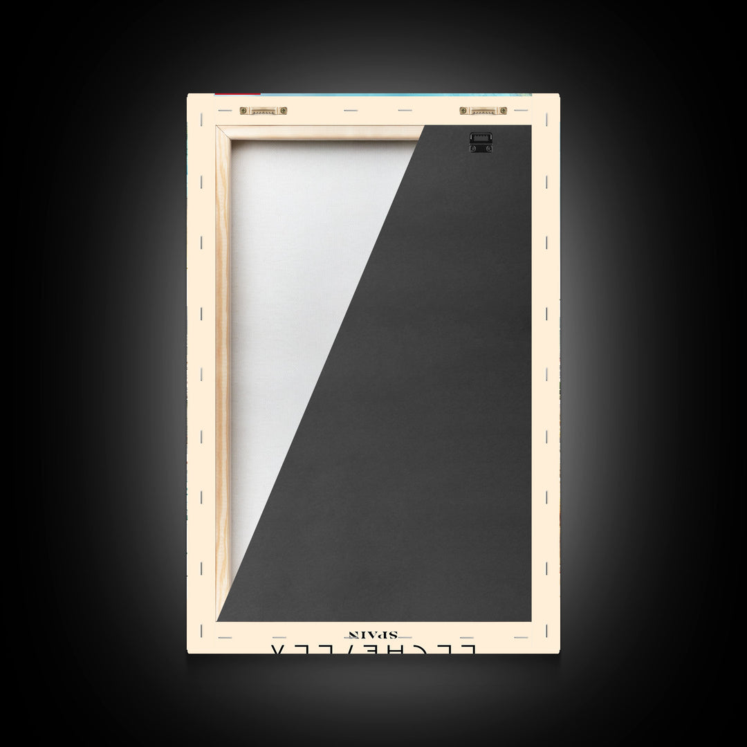 Elche, Spain Vibrant Framed Canvas Print. Stunning Wall Art for Living Room or Bedroom Decor, Spanish Travel Poster Art.