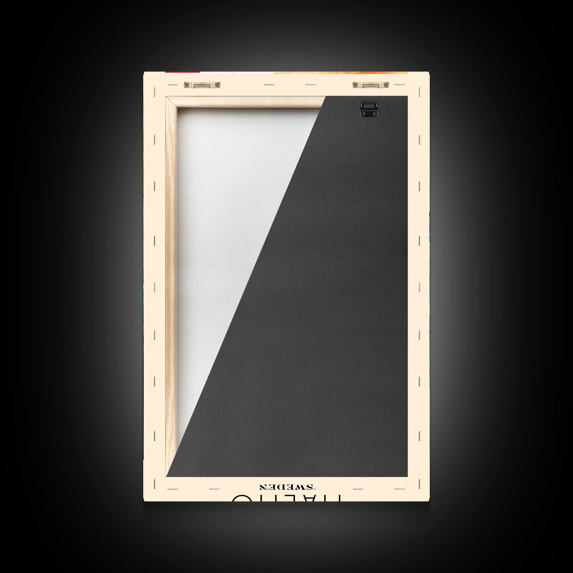 Malmo Sweden Travel Poster Framed Canvas Print, Modern Cityscape, Urban Art, Wall Hanging, Home Decor, Travel Print, Original Piece