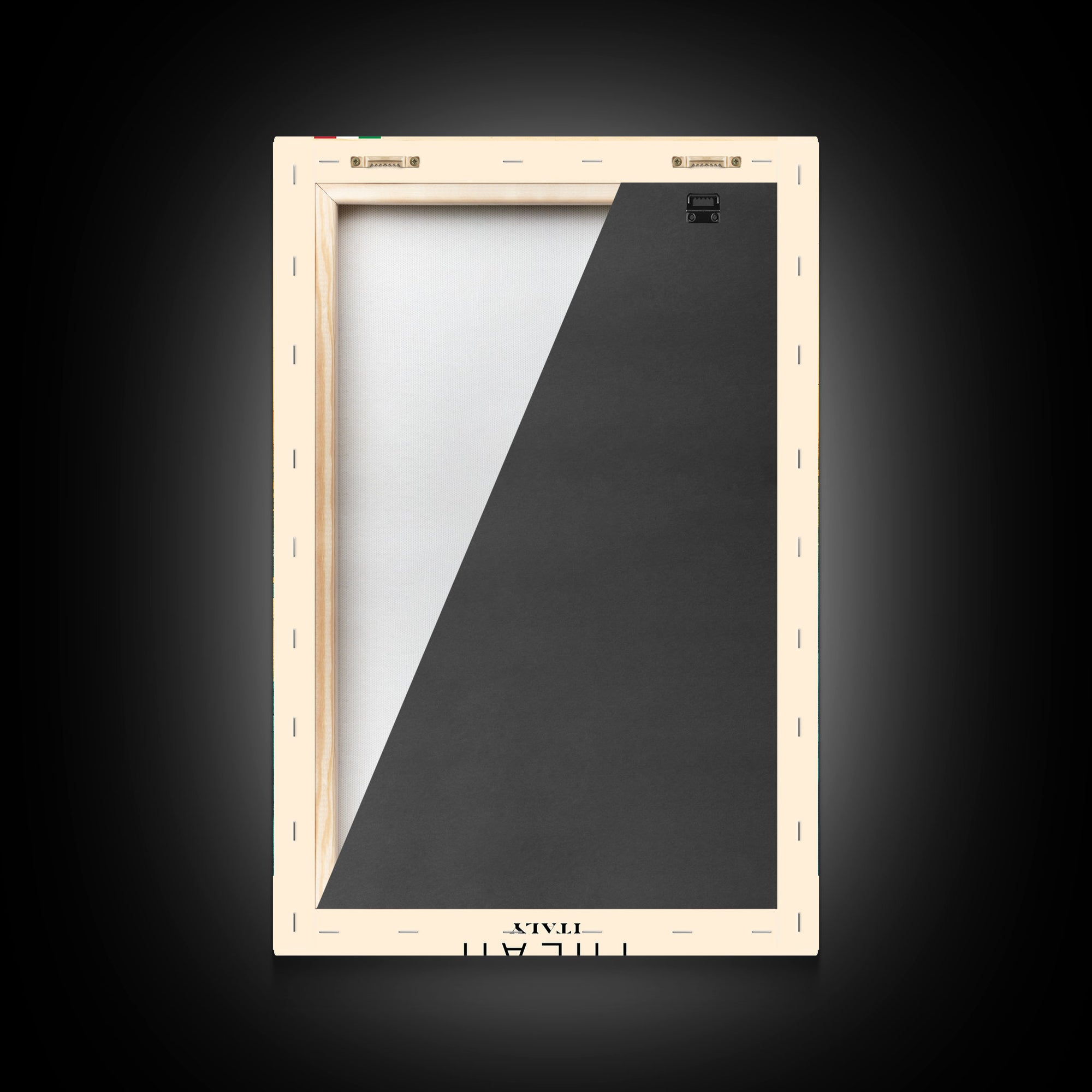 Milan Italy Travel Poster Framed Canvas Print, Iconic Landmarks, Urban Art, Wall Hanging, Home Decor, Travel Print, Artistic Gift