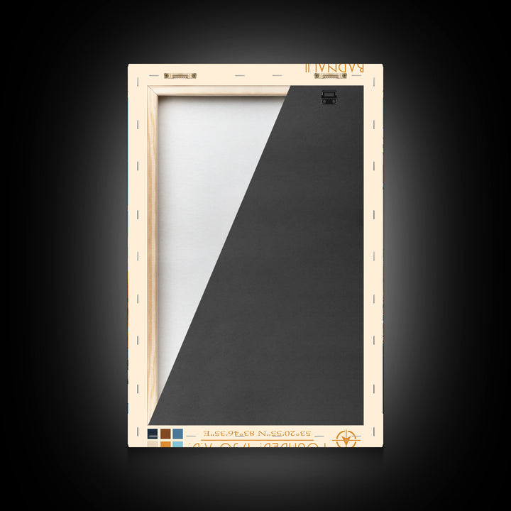 Barnaul Russia Travel Poster Framed Canvas Print, Midcentury Modern Art, Pop Art Wall Decor, Home Decor, Vacation Gift, Living Room Art