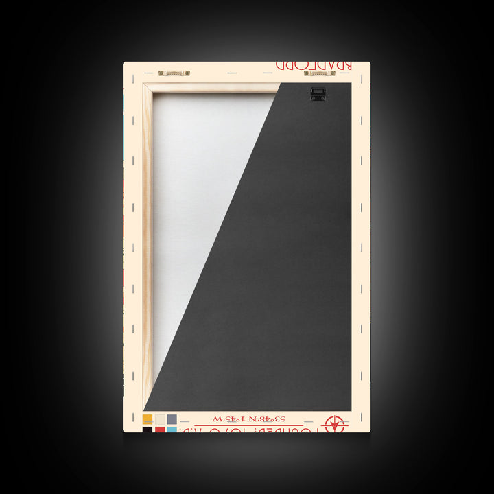 Bradford United Kingdom Travel Poster Framed Canvas Print, Midcentury Modern Art, Pop Art Wall Decor, Home Decor, Vacation Gift, Living Room Art