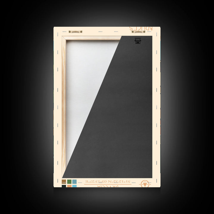 Bruges Belgium Travel Poster Framed Canvas Print, Vintage Style, Pop Art Home Decor, Scenic Wall Art, Living Room Decoration, Artistic Gift