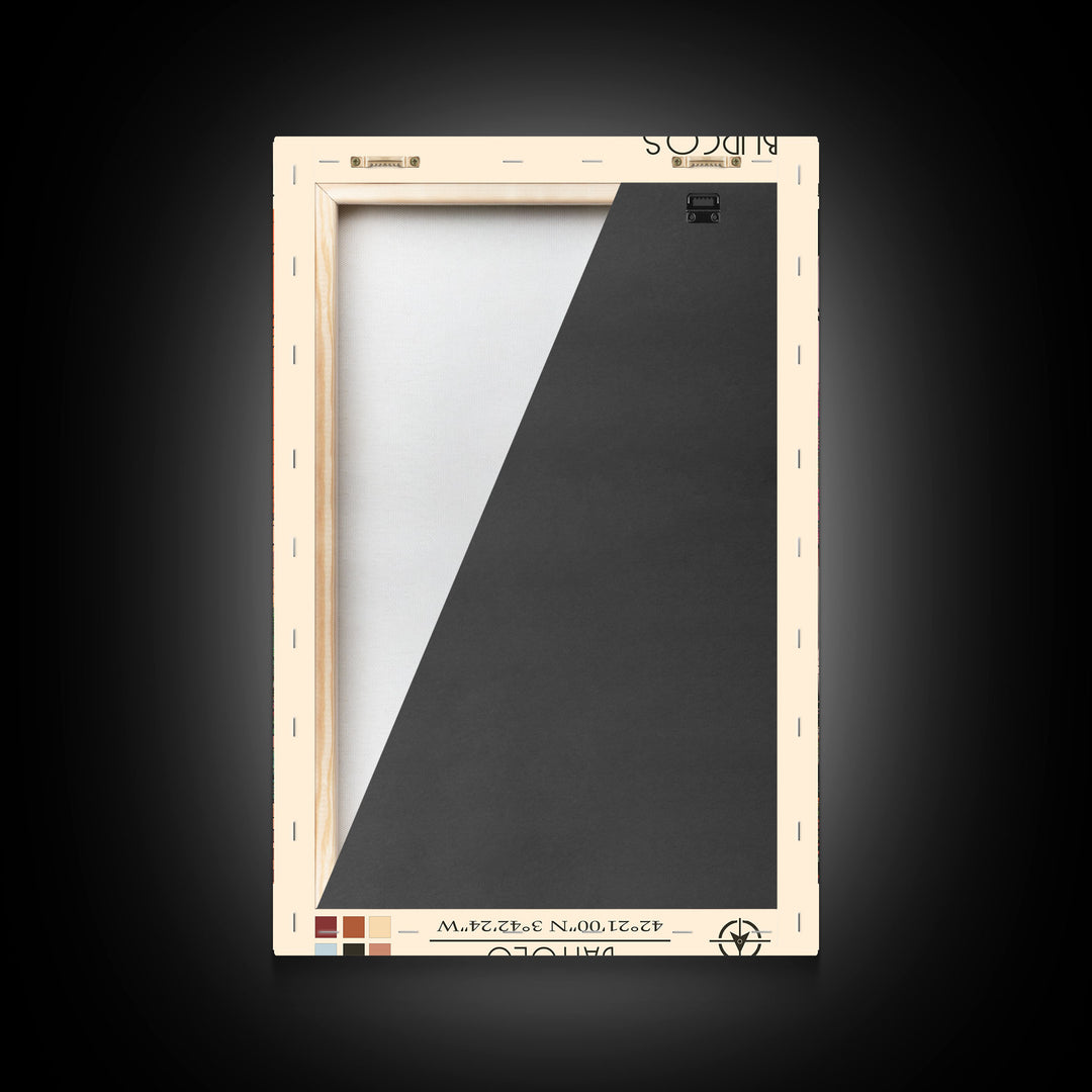 Burgos Spain Travel Poster Framed Canvas Print, Vintage Style, Pop Art Home Decor, Scenic Wall Art, Living Room Decoration, Artistic Gift