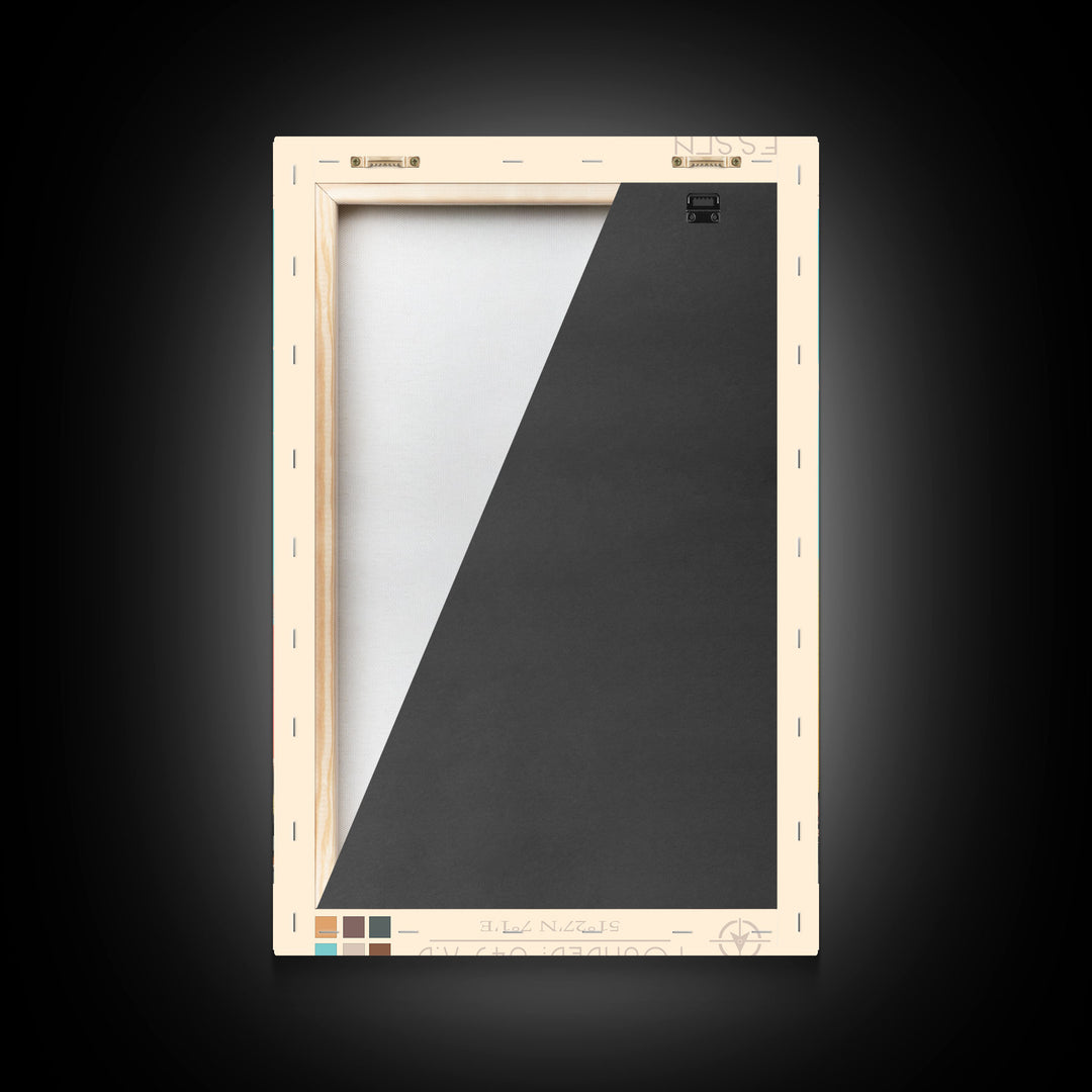 Essen Germany Travel Poster Framed Canvas Print, Midcentury Modern Art, Pop Art Wall Decor, Home Decor, Vacation Gift, Office Art