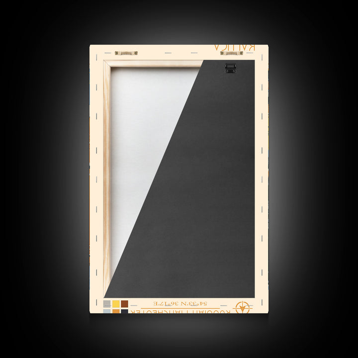 Kaluga Russia Travel Poster Framed Canvas Print, Midcentury Modern Art, Pop Art Wall Decor, Scenic Wall Art, Bedroom Decoration