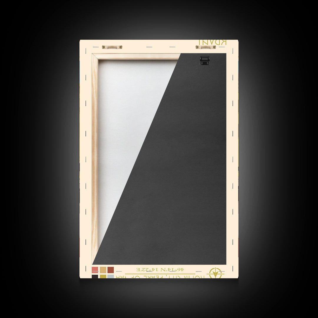 Kranj Slovenia Travel Poster Framed Canvas Print, Midcentury Modern Art, Pop Art Wall Decor, Scenic Wall Art, Bedroom Decoration