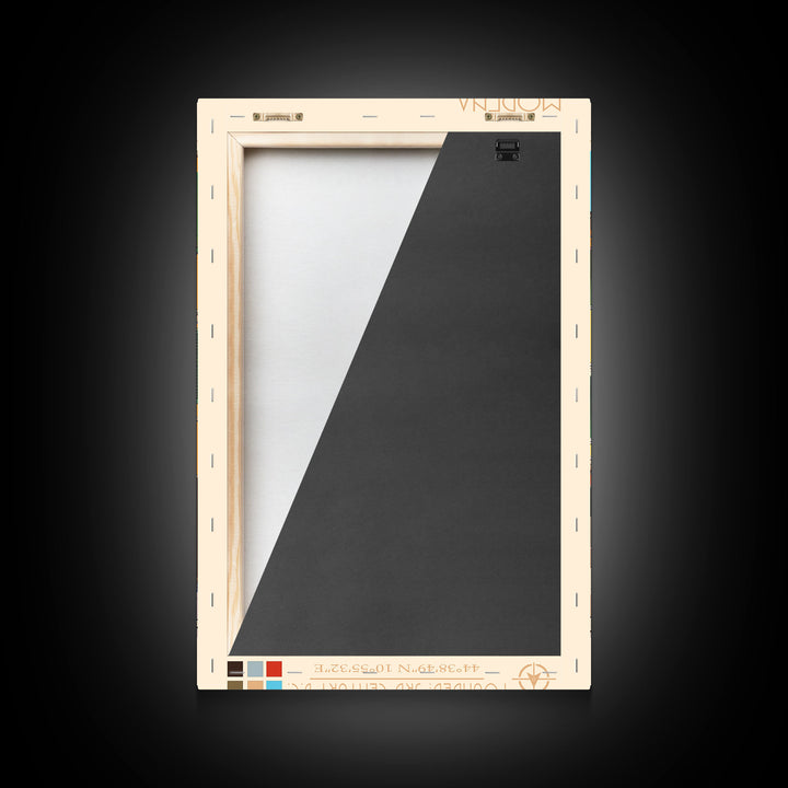 Modena Italy Travel Poster Framed Canvas Print, Vintage Style, Pop Art Home Decor, Scenic Wall Art, Bedroom Decoration, Office Gift