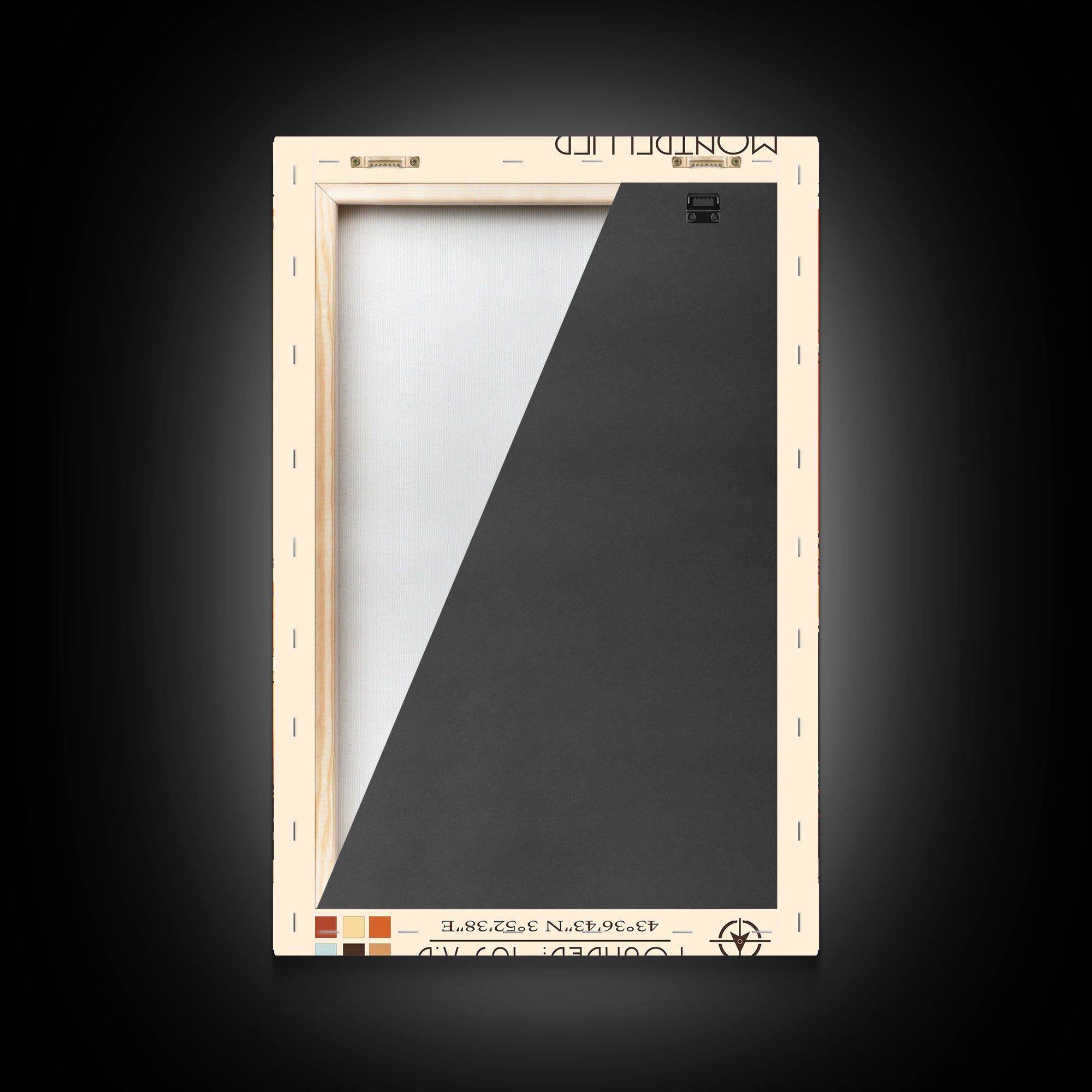 Montpellier France Travel Poster Framed Canvas Print, Midcentury Modern Art, Pop Art Wall Decor, Scenic Living Room Art, Bedroom Gift