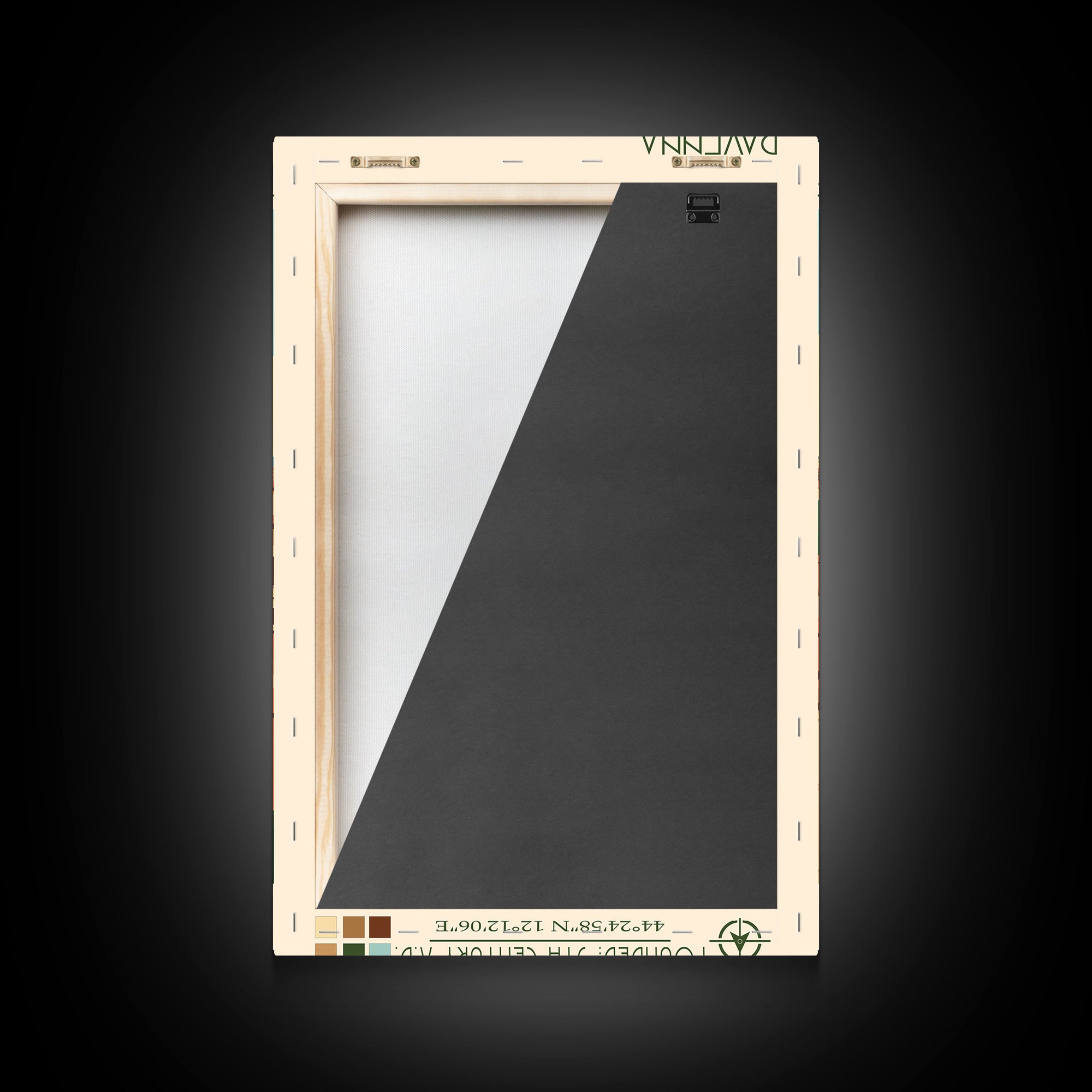 Ravenna Italy Travel Poster Framed Canvas Print, Midcentury Modern Art, Pop Art Wall Decor, Home Decor, Vacation Gift, Office Art