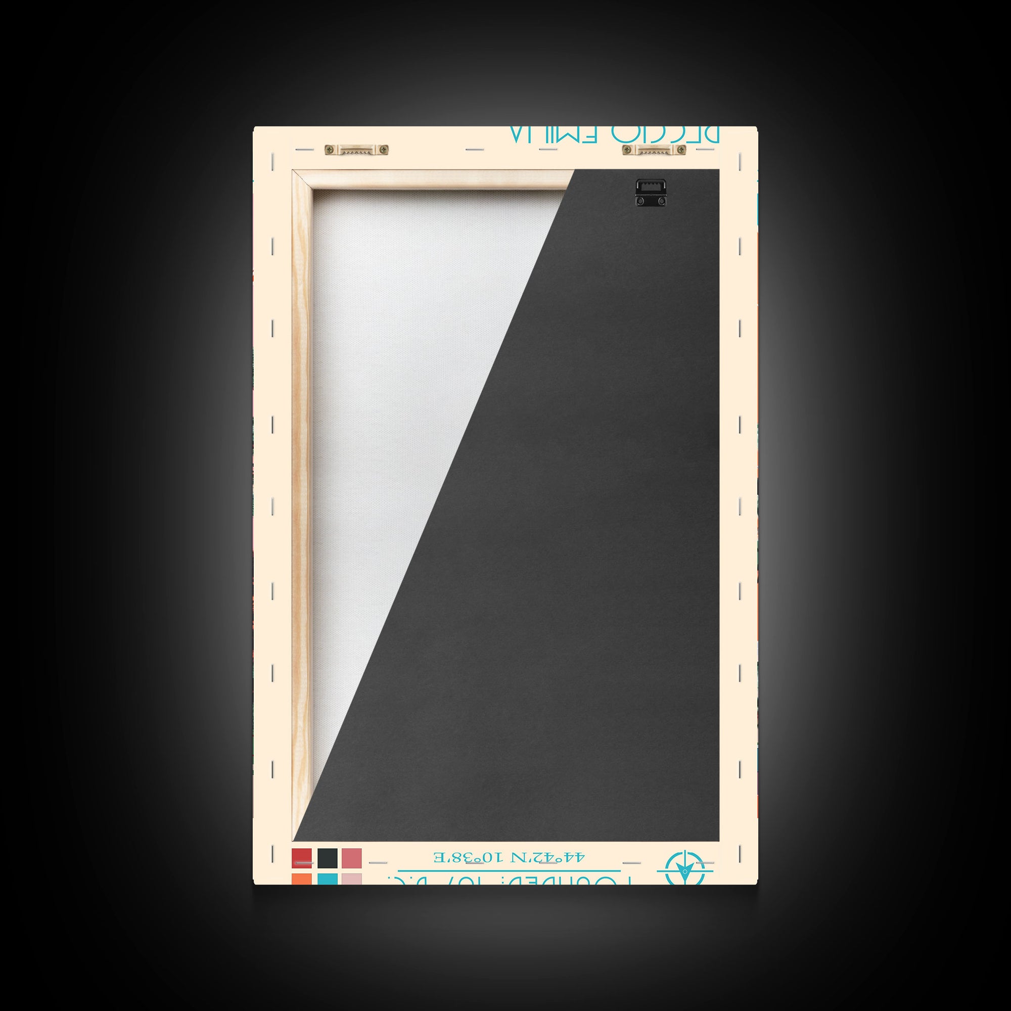 Reggio Emilia Italy Travel Poster Framed Canvas Print, Midcentury Modern Art, Pop Art Wall Decor, Scenic Wall Art, Living Room Decoration, Office Art