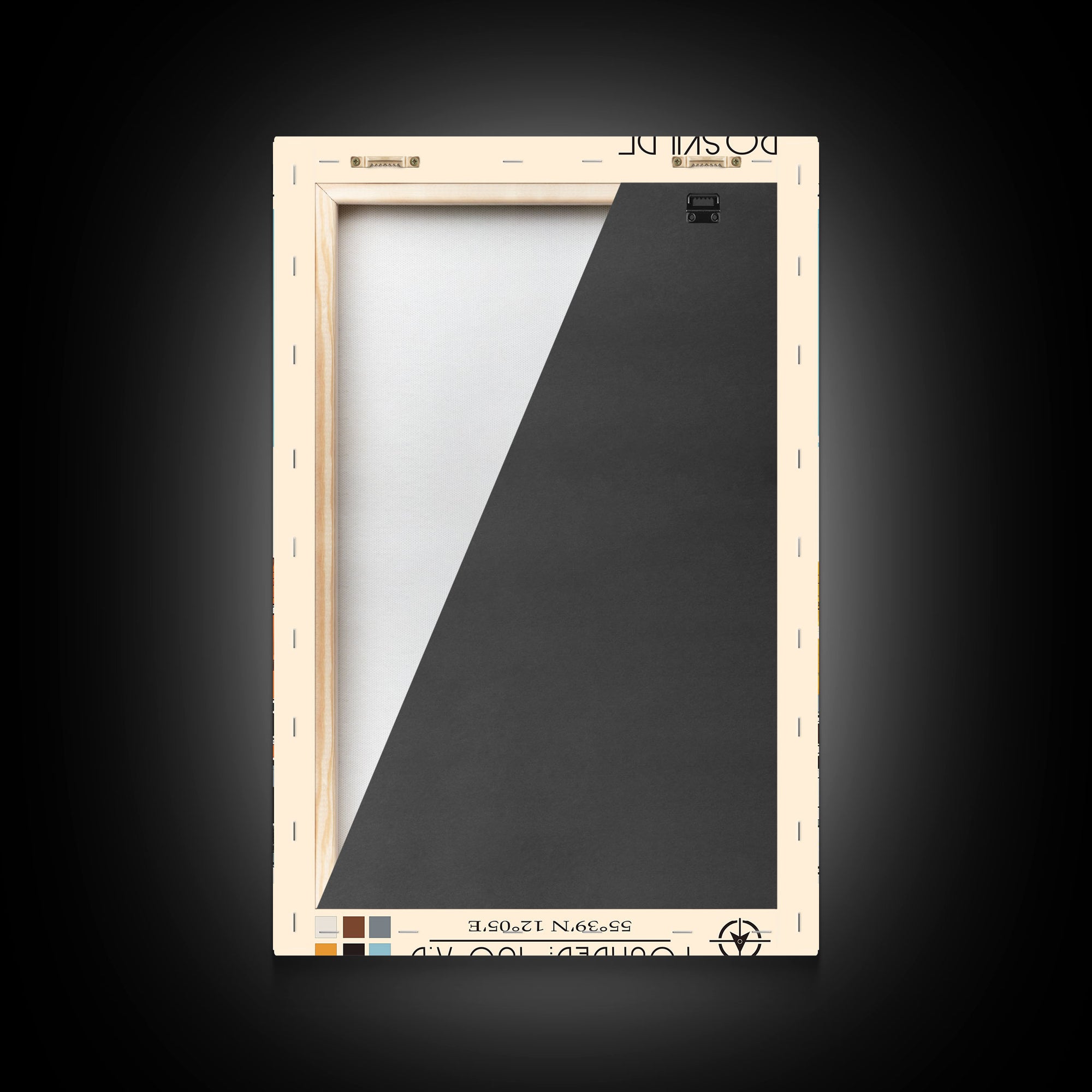 Roskilde Denmark Travel Poster Framed Canvas Print, Midcentury Modern Art, Pop Art Wall Decor, Scenic Living Room Art, Bedroom Gift