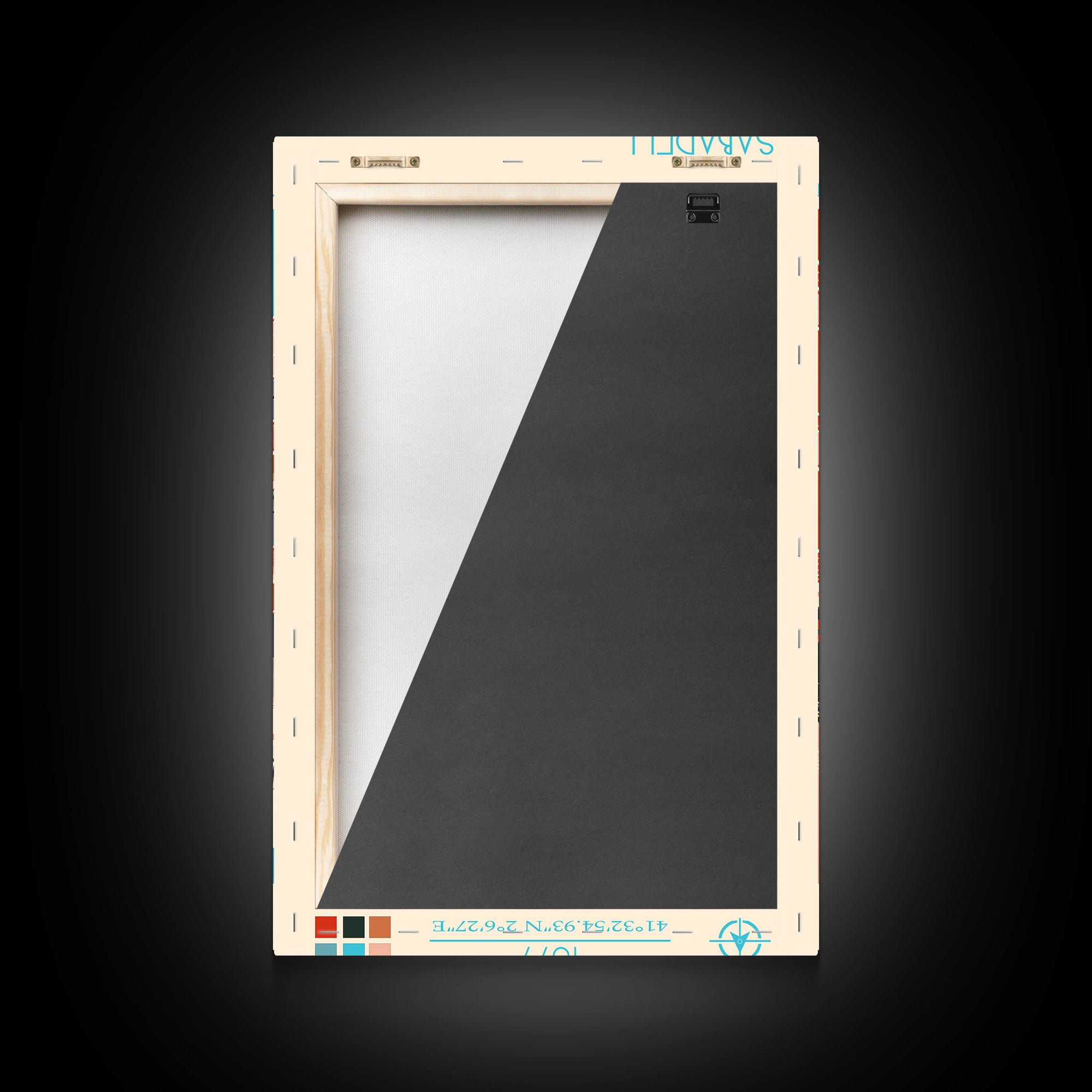 Sabadell Spain Travel Poster Framed Canvas Print, Midcentury Modern Art, Pop Art Wall Decor, Home Decor, Vacation Gift, Office Art