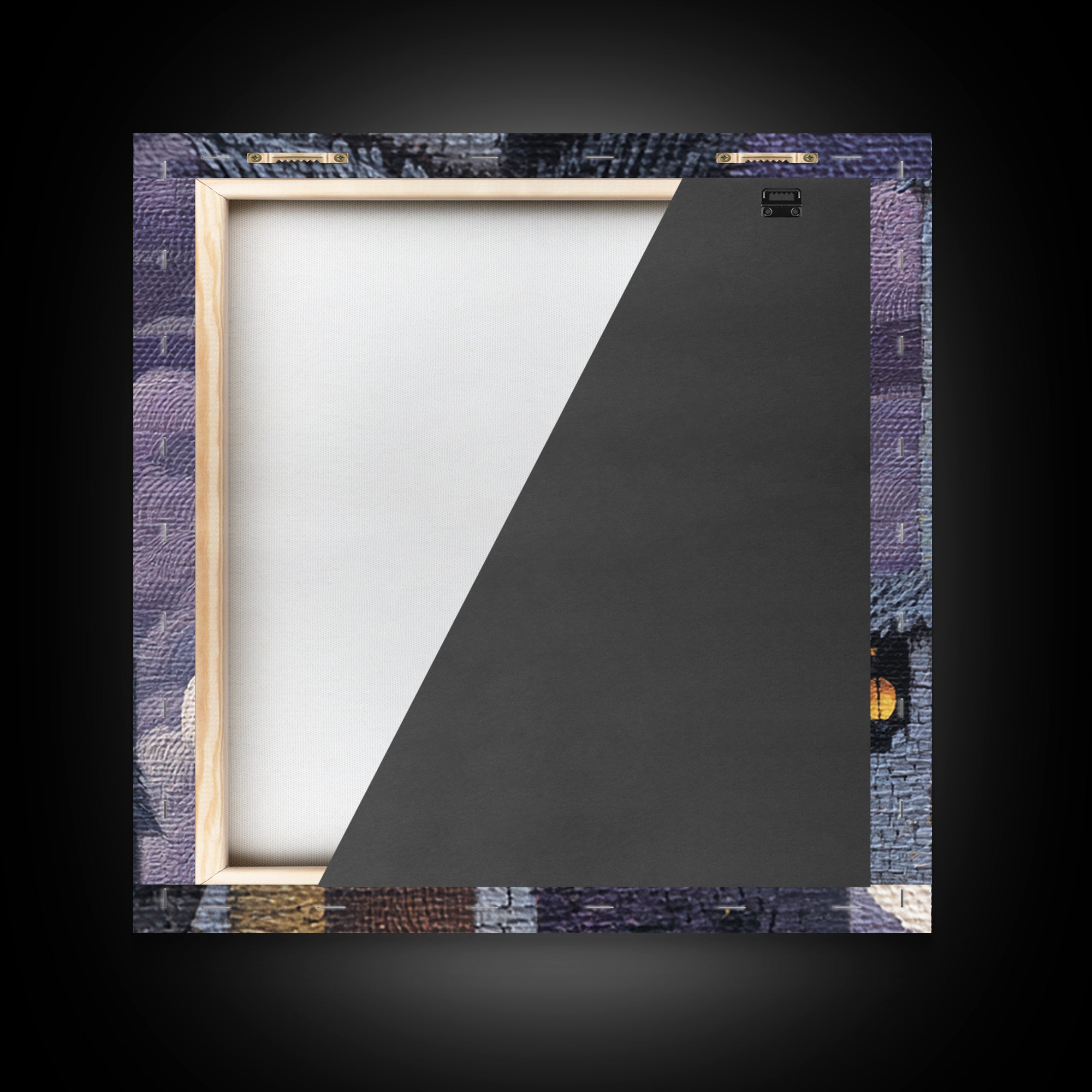 Armored Knight Facing a Glowing Portal Framed Canvas Print, Fantasy Art, Fine Art Print, Living Room Decor, Oil Painting, FAN-1x1-79