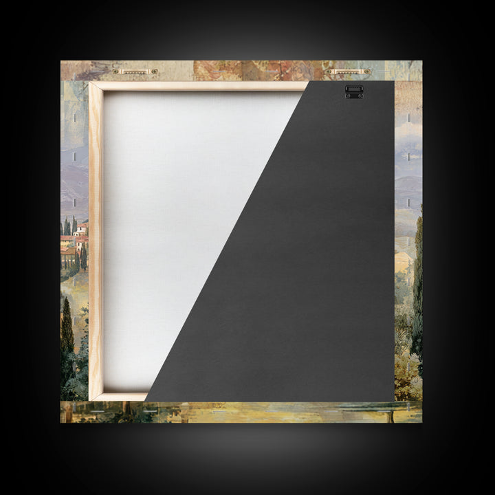 Country Lane Lined Canvas Print, French Country Art, Farmhouse Decor, Abstract Art, Country, Coastal Wall Art, FCA-1x1-23