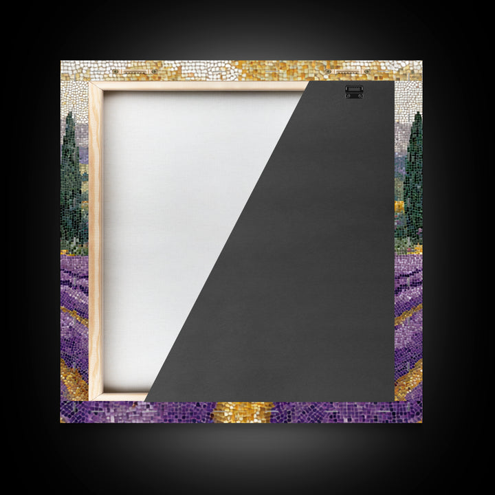 Lavender Field with Distant Stone Farmhouse Canvas Print, French Country Art, Landscape Painting, Farmhouse Decor, Country, FCA-1x1-49