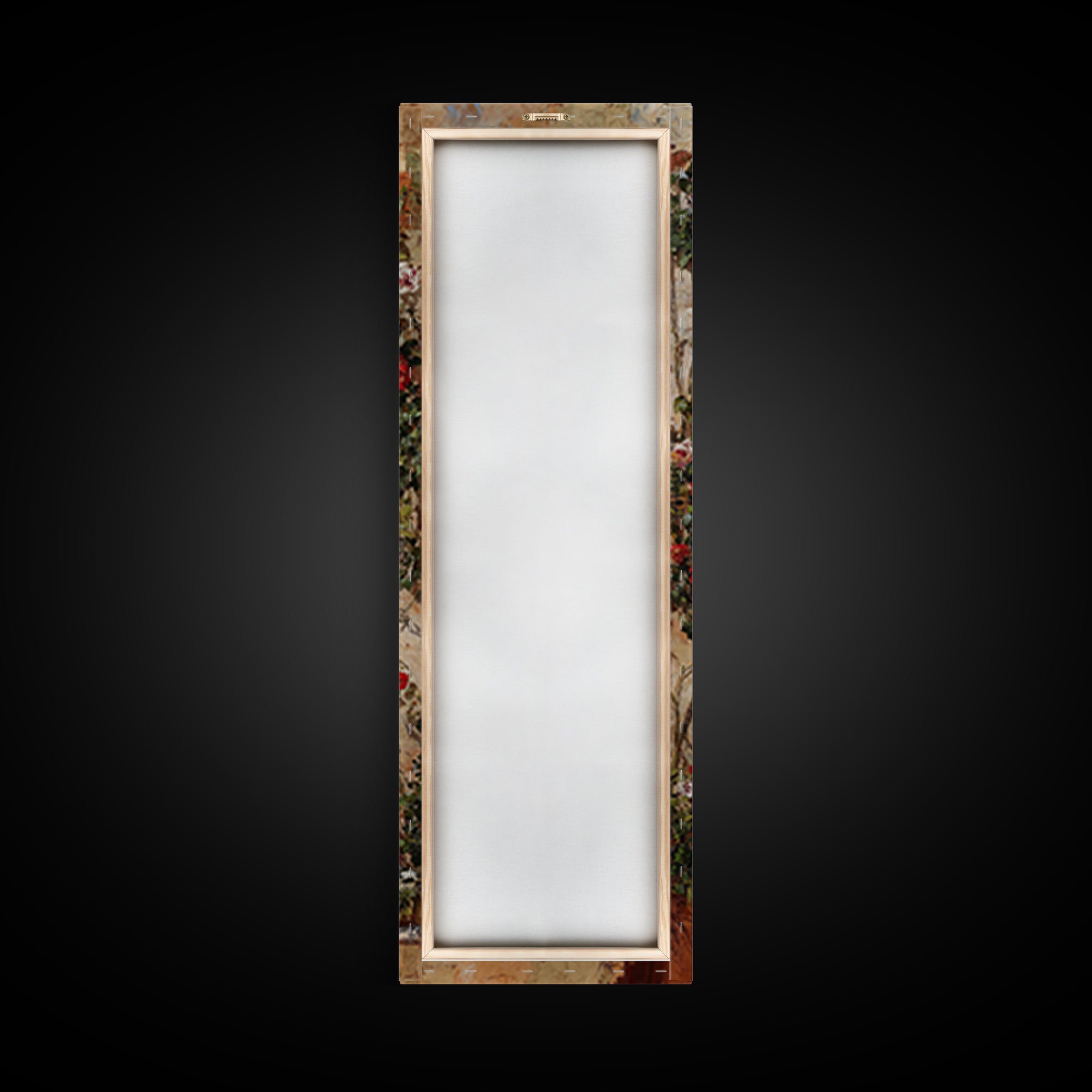 Rustic Door Covered Framed Canvas Print, French Country Art, Floral Wall Art, Farmhouse Decor, Fine Art, Country, Gallery Decor, FCA-1x3-53