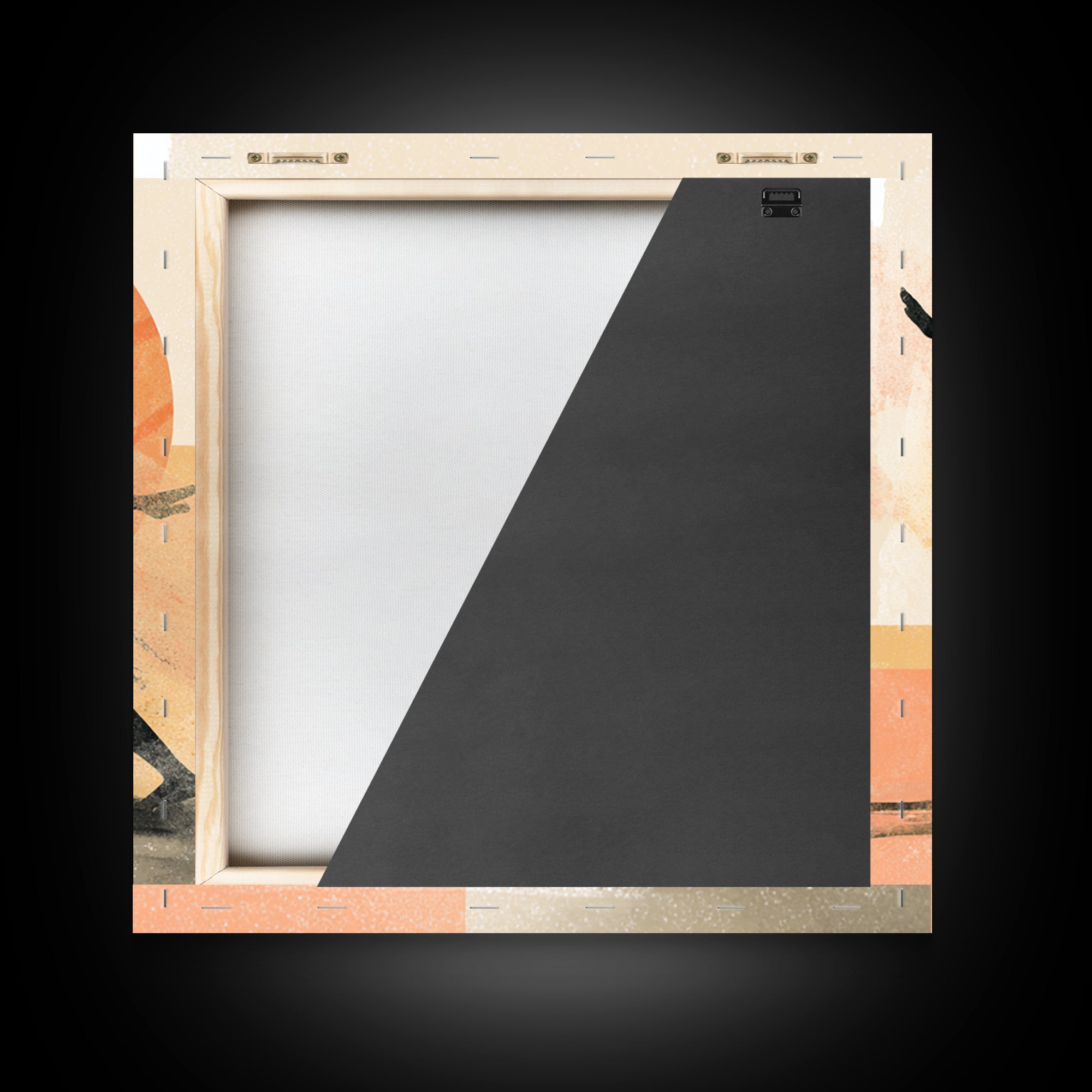 Yoga Warrior Pose Framed Canvas Print, Fitness Studio Art, Motivational Canvas, Gym Decor, Fine Art, Motion, Textured Painting, FSA-1x1-79