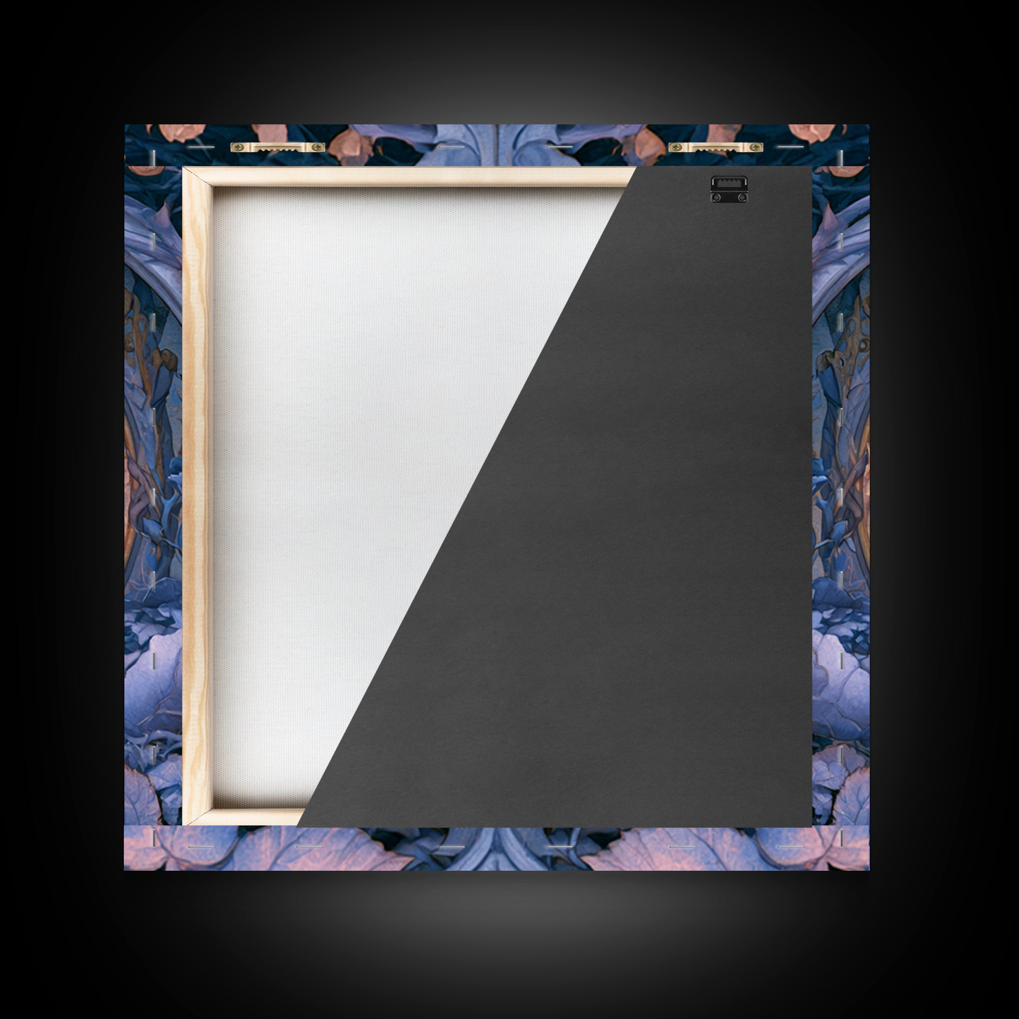 Magic Mirror Framed by Vines and Thorns Framed Canvas Print, Fairy Tale Art, Boho Decor, Living Room Decor, Oil Painting, FTA-1x1-61
