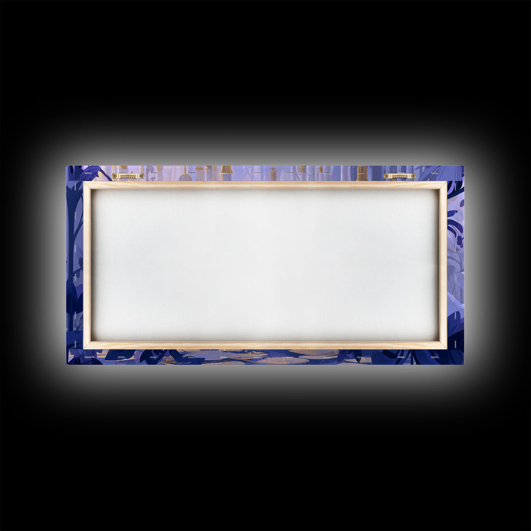 White Swan Transformation Scene Framed Canvas Print, Fairy Tale Art, Painting, Living Room Decor, Fine Art, Storybook, FTA-2x1-83