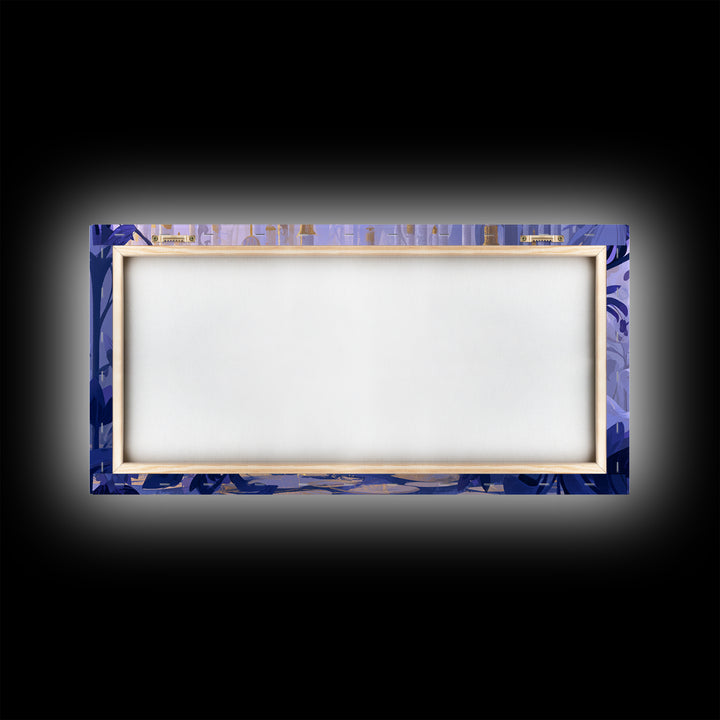 White Swan Transformation Scene Framed Canvas Print, Fairy Tale Art, Painting, Living Room Decor, Fine Art, Storybook, FTA-2x1-83