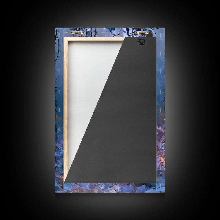 Magic Mirror Framed by Vines and Thorns Framed Canvas Print, Fairy Tale Art, Art Deco, Living Room Decor, Oil Painting, FTA-2x3-21