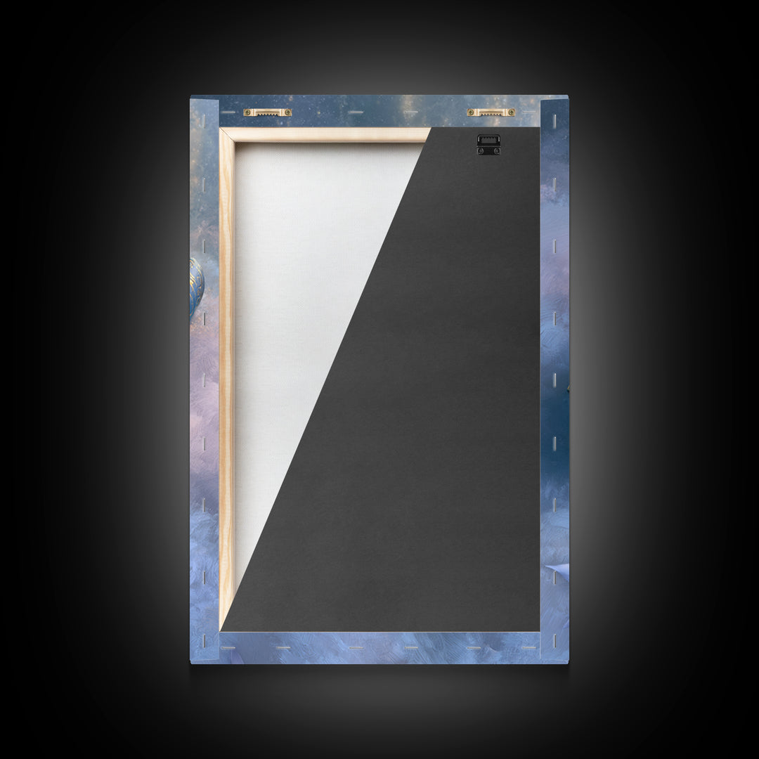 Golden Key and Enchanted Book Still Life Canvas Print, Fairy Tale Art, Nursery Art, Living Room Decor, Fine Art, Storybook, FTA-2x3-65