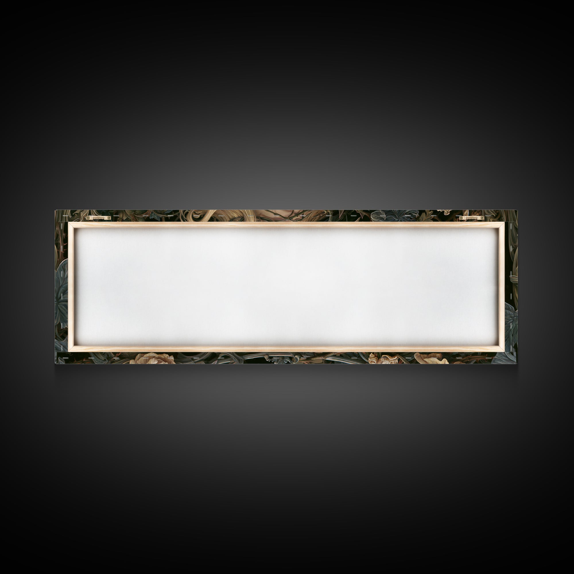Magic Mirror Framed by Vines and Thorns Canvas Print, Fairy Tale Art, Princess Wall Art, Living Room Decor, Oil Painting, FTA-3x1-29