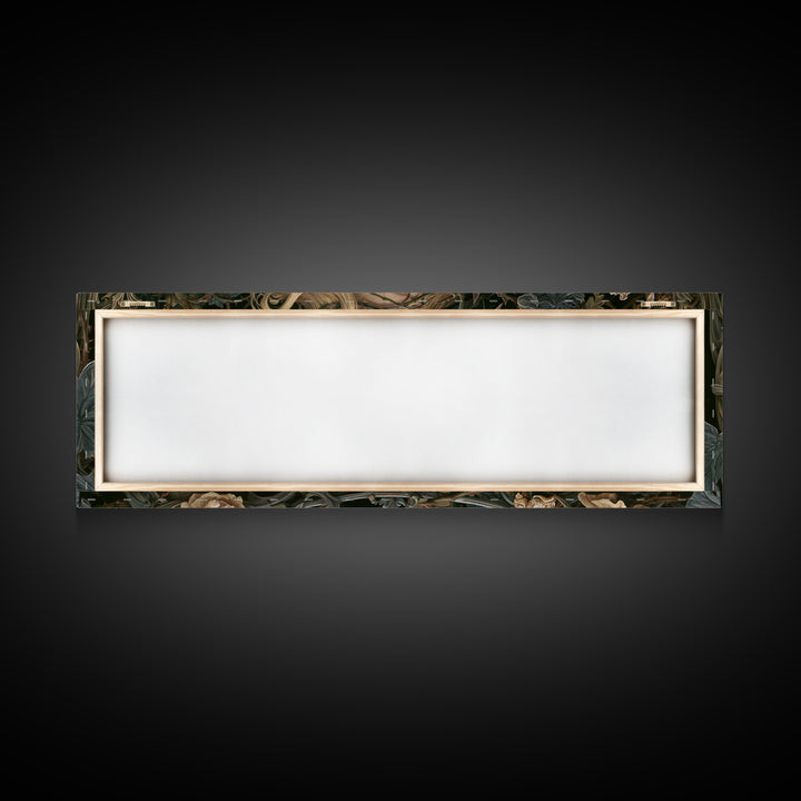 Magic Mirror Framed by Vines and Thorns Canvas Print, Fairy Tale Art, Princess Wall Art, Living Room Decor, Oil Painting, FTA-3x1-29