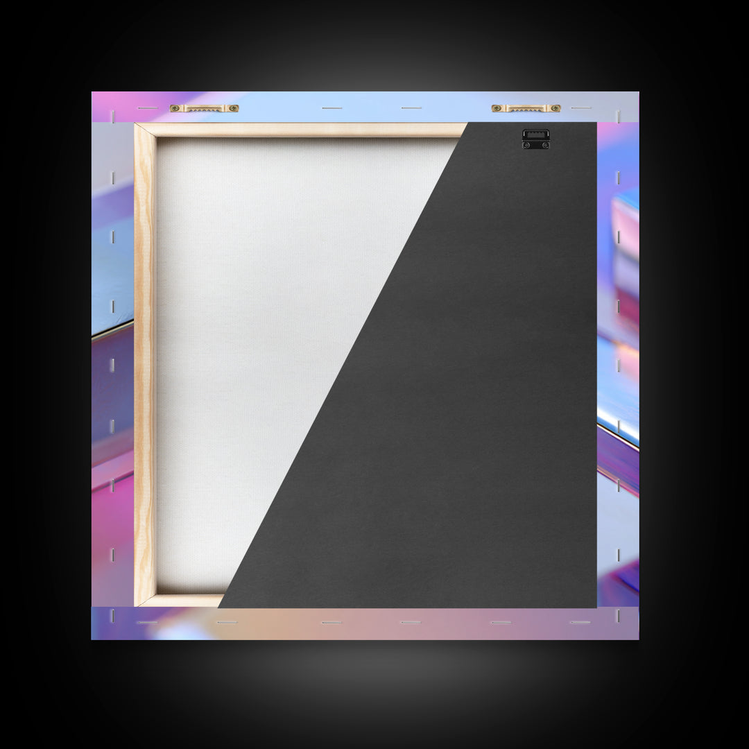 Smooth Titanium Shapes Canvas Print, Futuristic Art, Modern Wall Art, Living Room Decor, Abstract Art, Future, Victorian Decor, FUT-1x1-23
