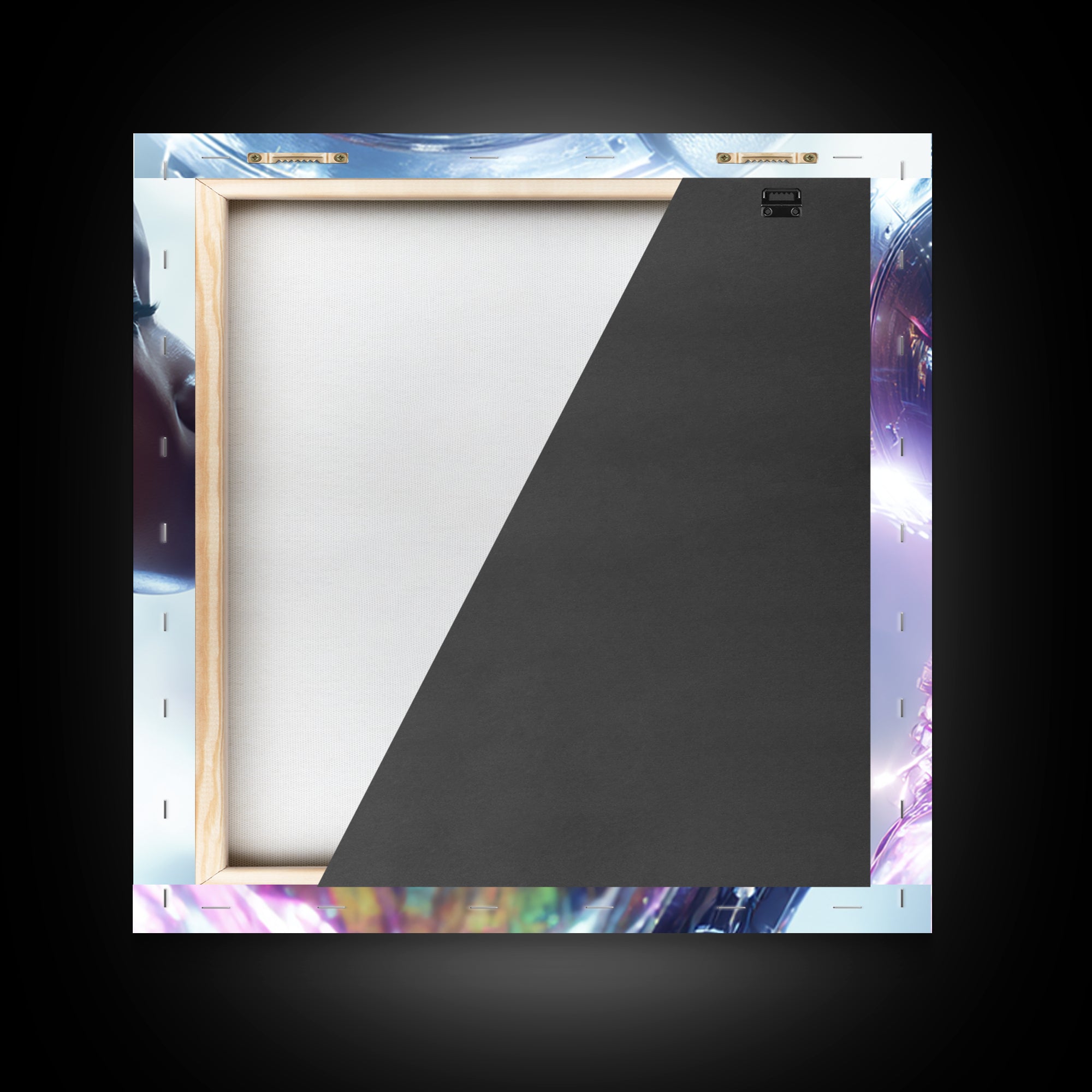Futuristic Fashion Portrait Framed Canvas Print, Futuristic Art, Ai Art, Living Room Decor, Fine Art, Future, Digital Poster, FUT-1x1-33