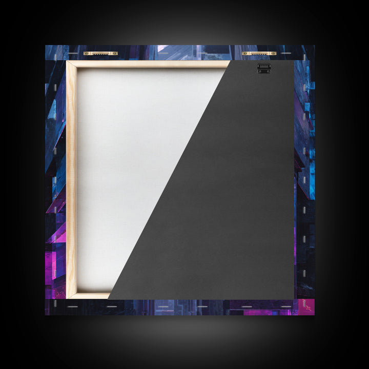 Ai Generated Mask Framed Canvas Print, Futuristic Art, Textured Painting, Living Room Decor, Oil Painting, Future, Abstract Art, FUT-1x1-40