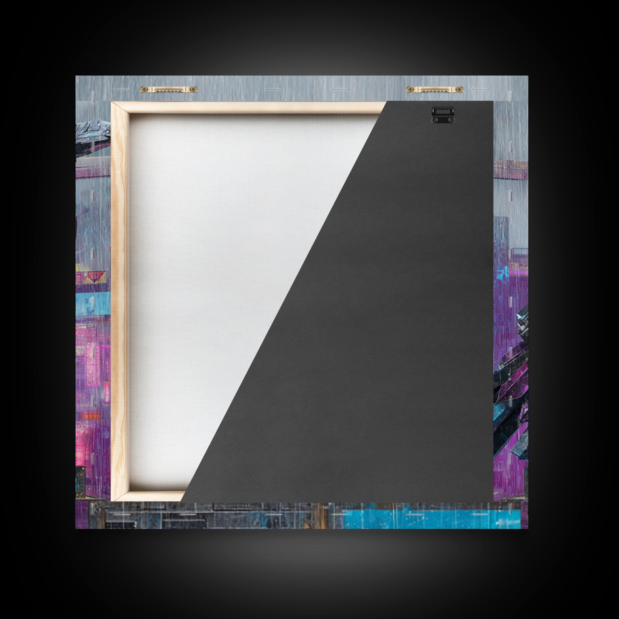 Futurist Bird Made of Panels and Light Framed Canvas Print, Futuristic Art, Statement Artwork, Living Room Decor, Future, FUT-1x1-46