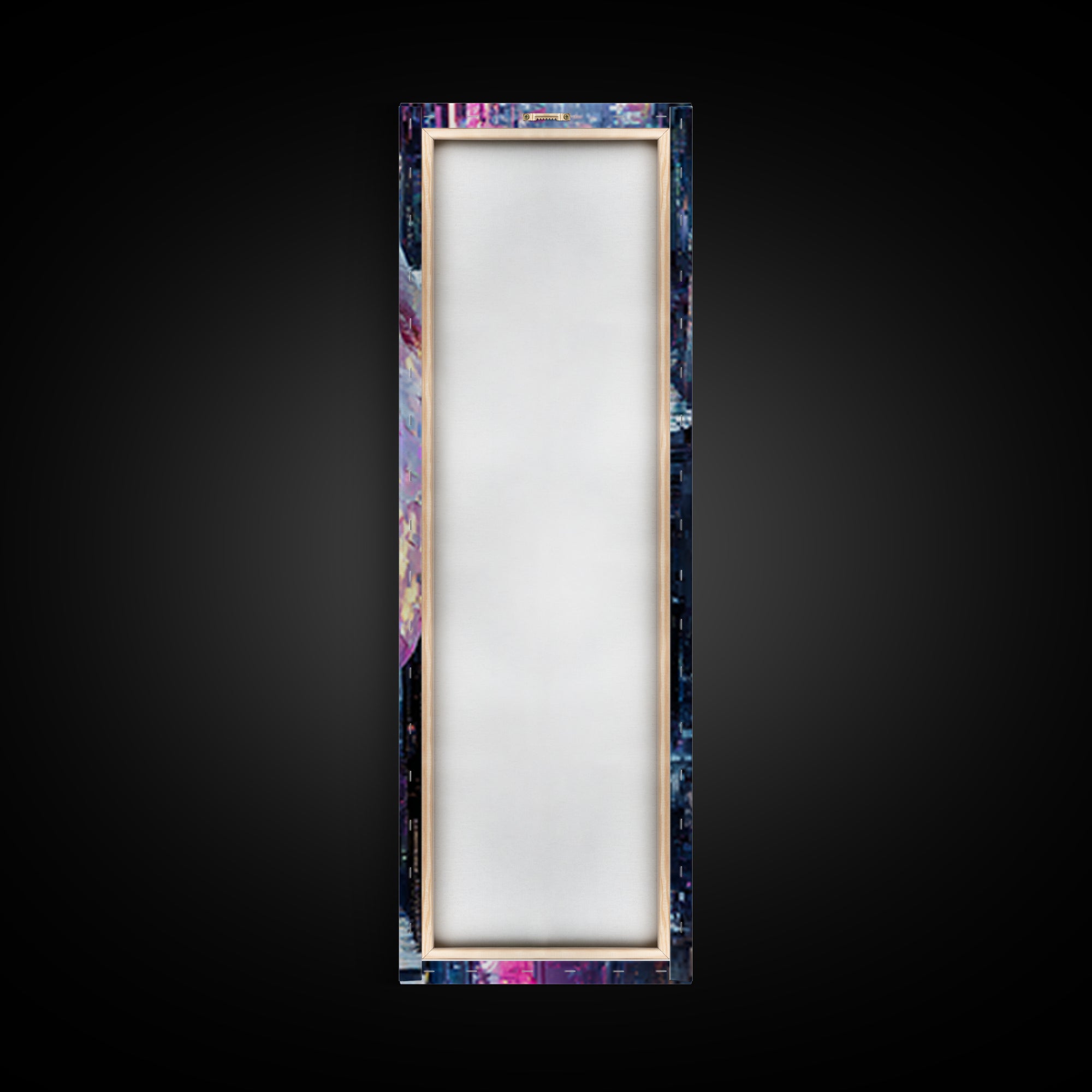 Abstract Ai Face Formed from Light Fragments Framed Canvas Print, Futuristic Art, Digital Art, Living Room Decor, Future, FUT-1x3-62
