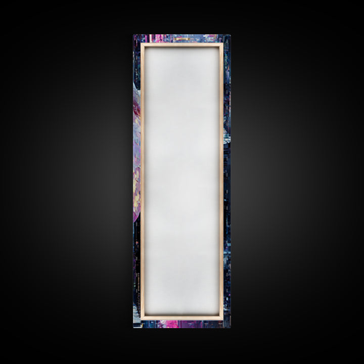 Abstract Ai Face Formed from Light Fragments Framed Canvas Print, Futuristic Art, Digital Art, Living Room Decor, Future, FUT-1x3-62