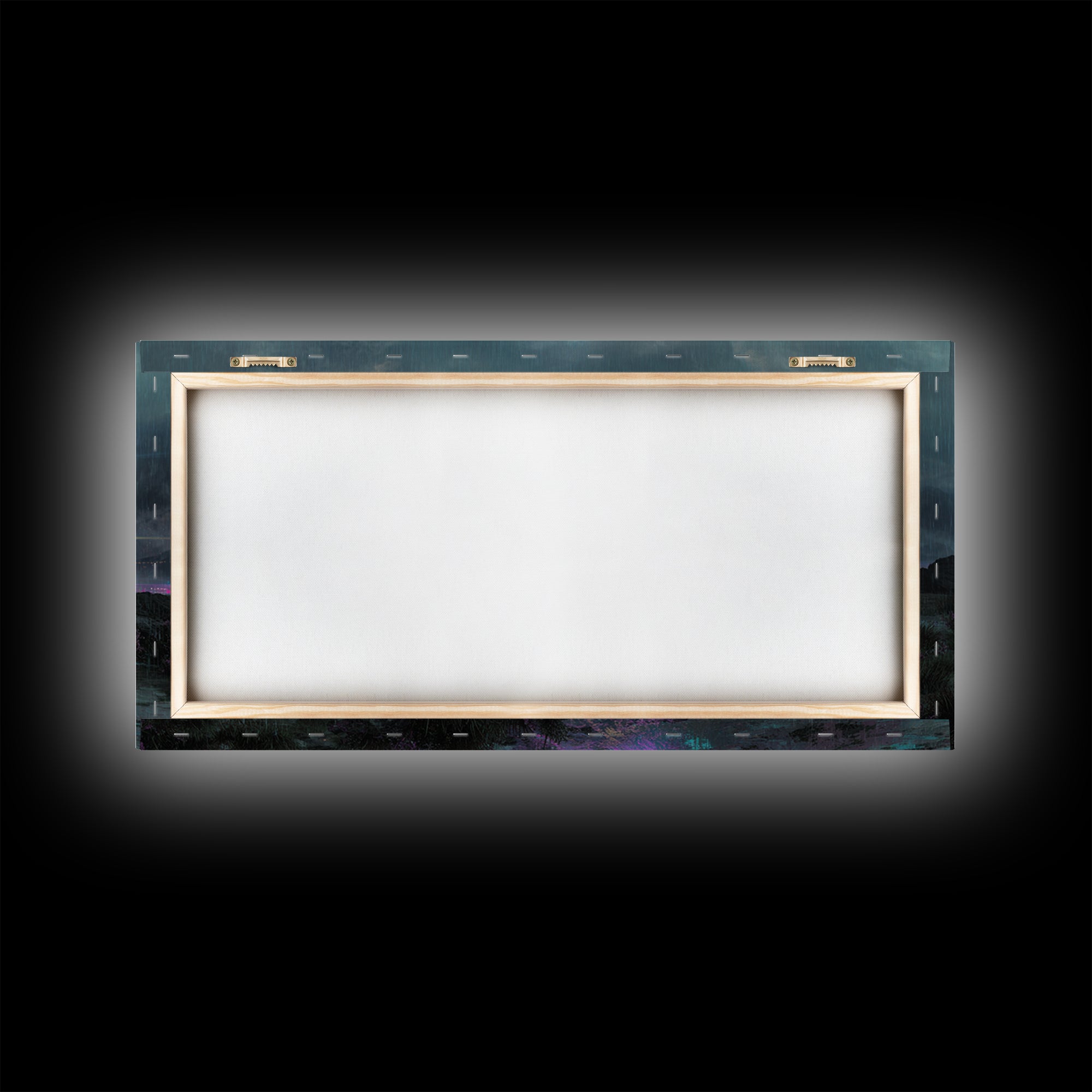 Glowing Geometric Portal Framed Canvas Print, Futuristic Art, Canvas Wall Art, Living Room Decor, Future, Steampunk Decor, FUT-2x1-34