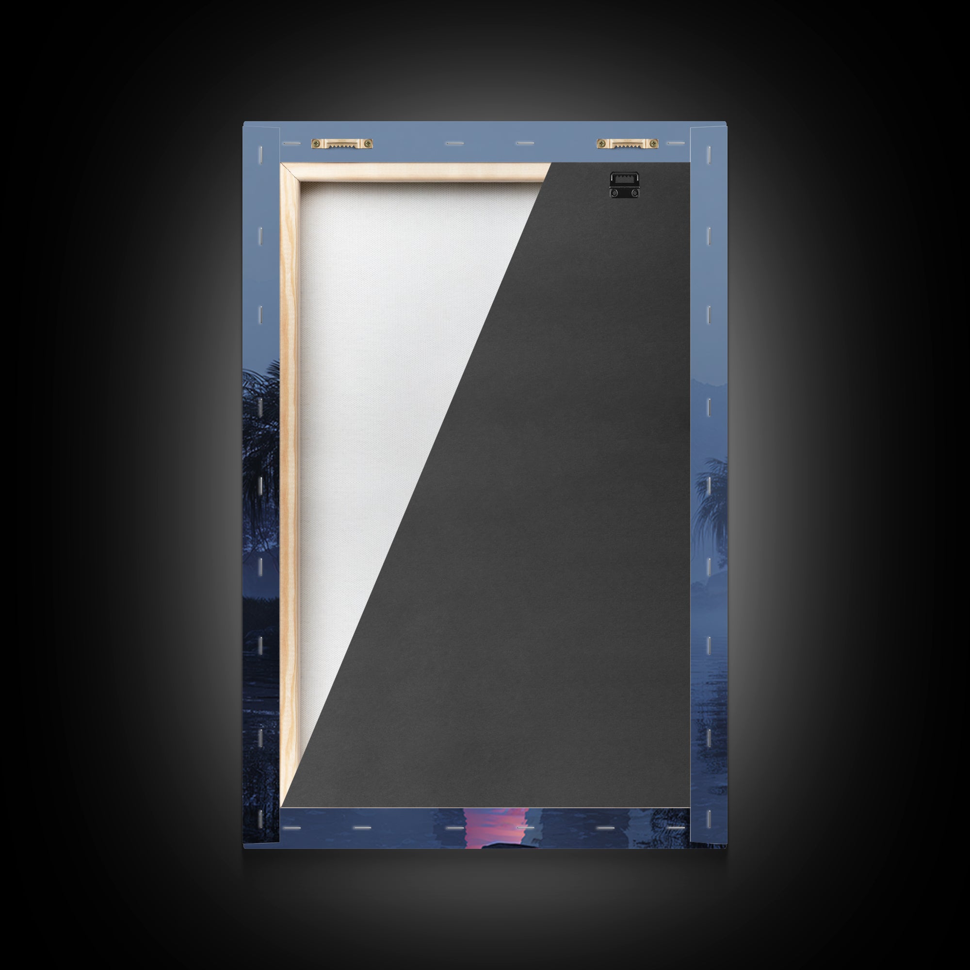 Glowing Geometric Portal Framed Canvas Print, Futuristic Art, Unique Wall Art, Living Room Decor, Fine Art, Future, FUT-2x3-46