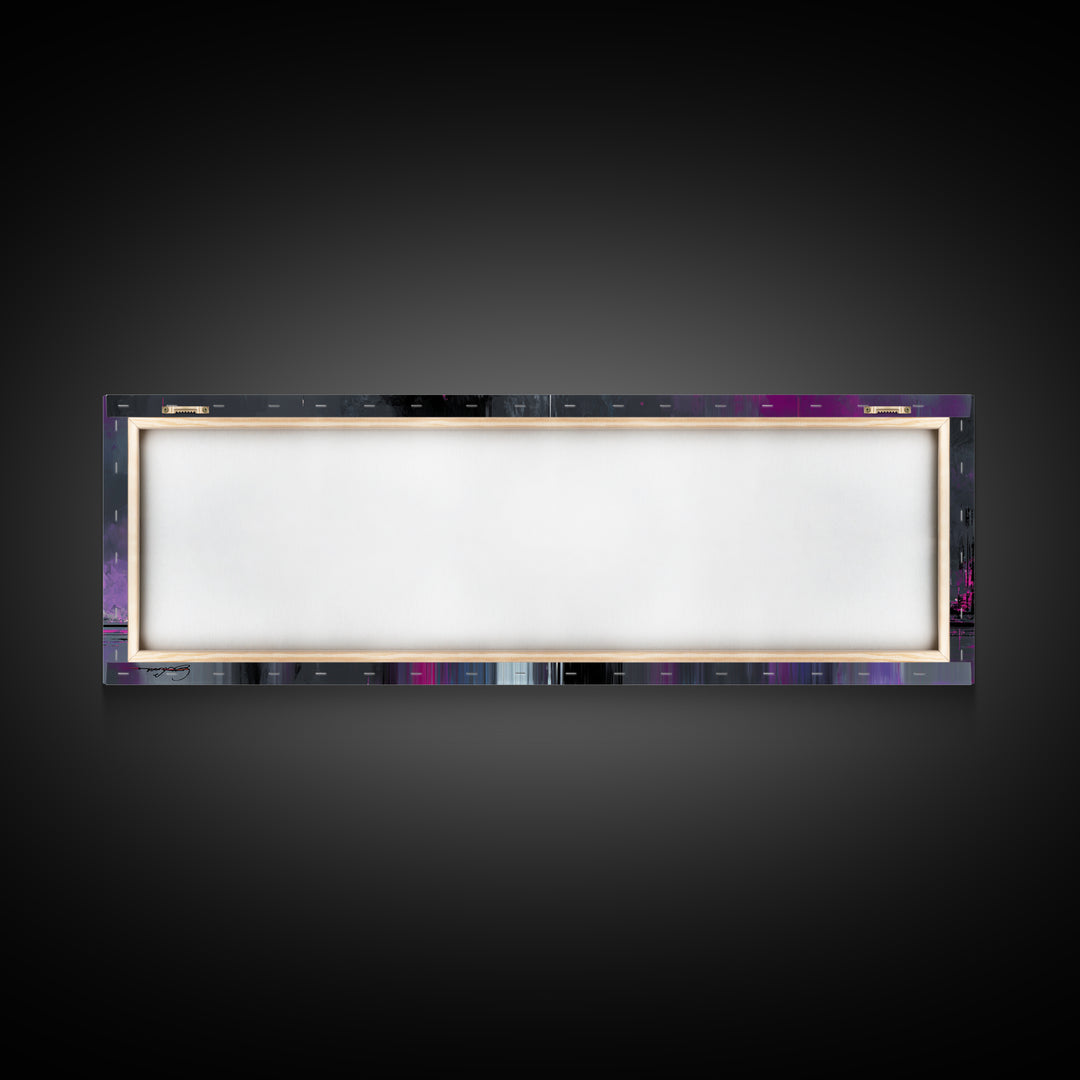 Sleek Chrome City Skyline Canvas Print, Futuristic Art, Wall Decor, Living Room Decor, Abstract Art, Future, Modern Wall Art, FUT-3x1-41