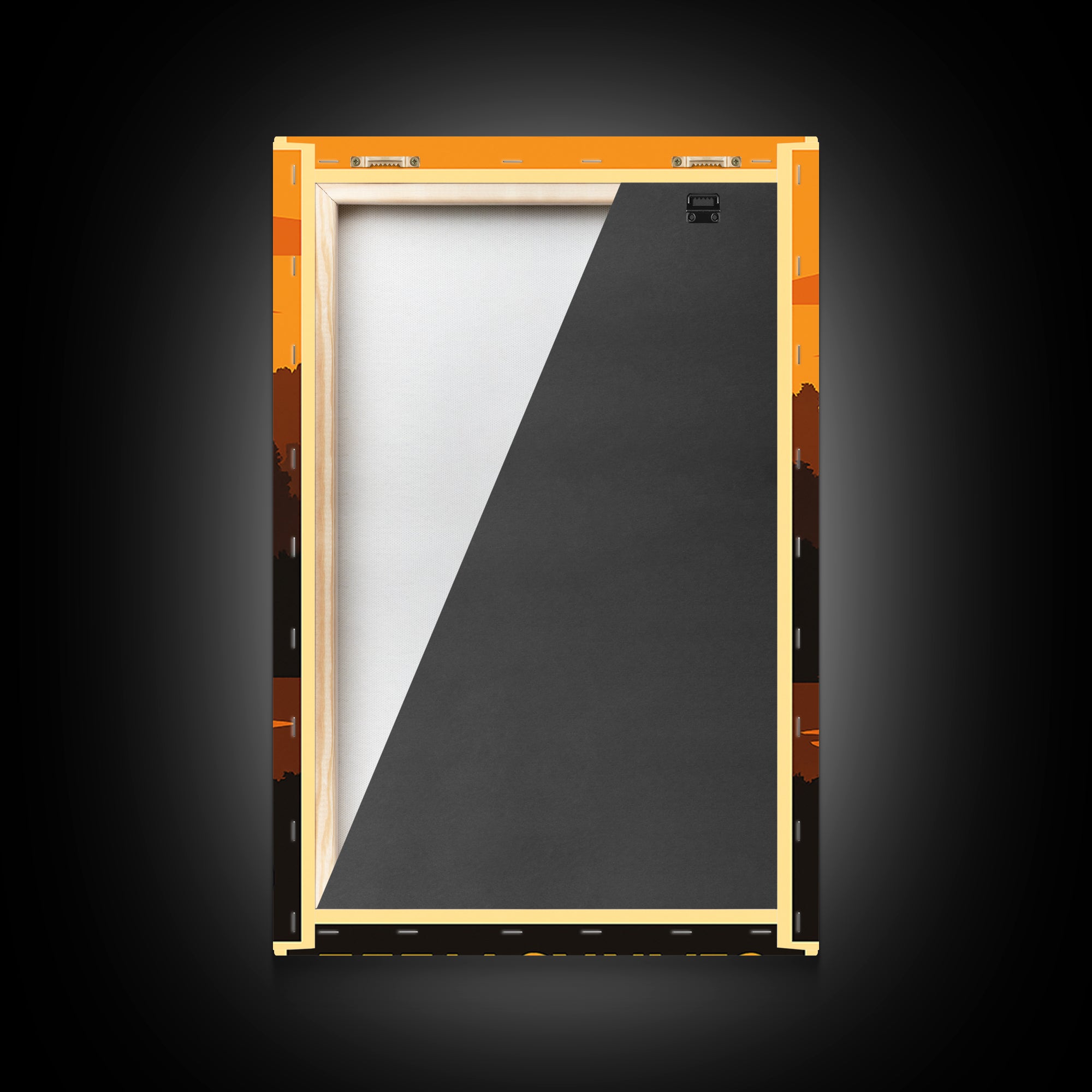 Clarksville Travel Poster, Canvas Print, Warm Sunset Silhouette Art, Clarksville Wall Art, Modern Wall Decor, City Illustration