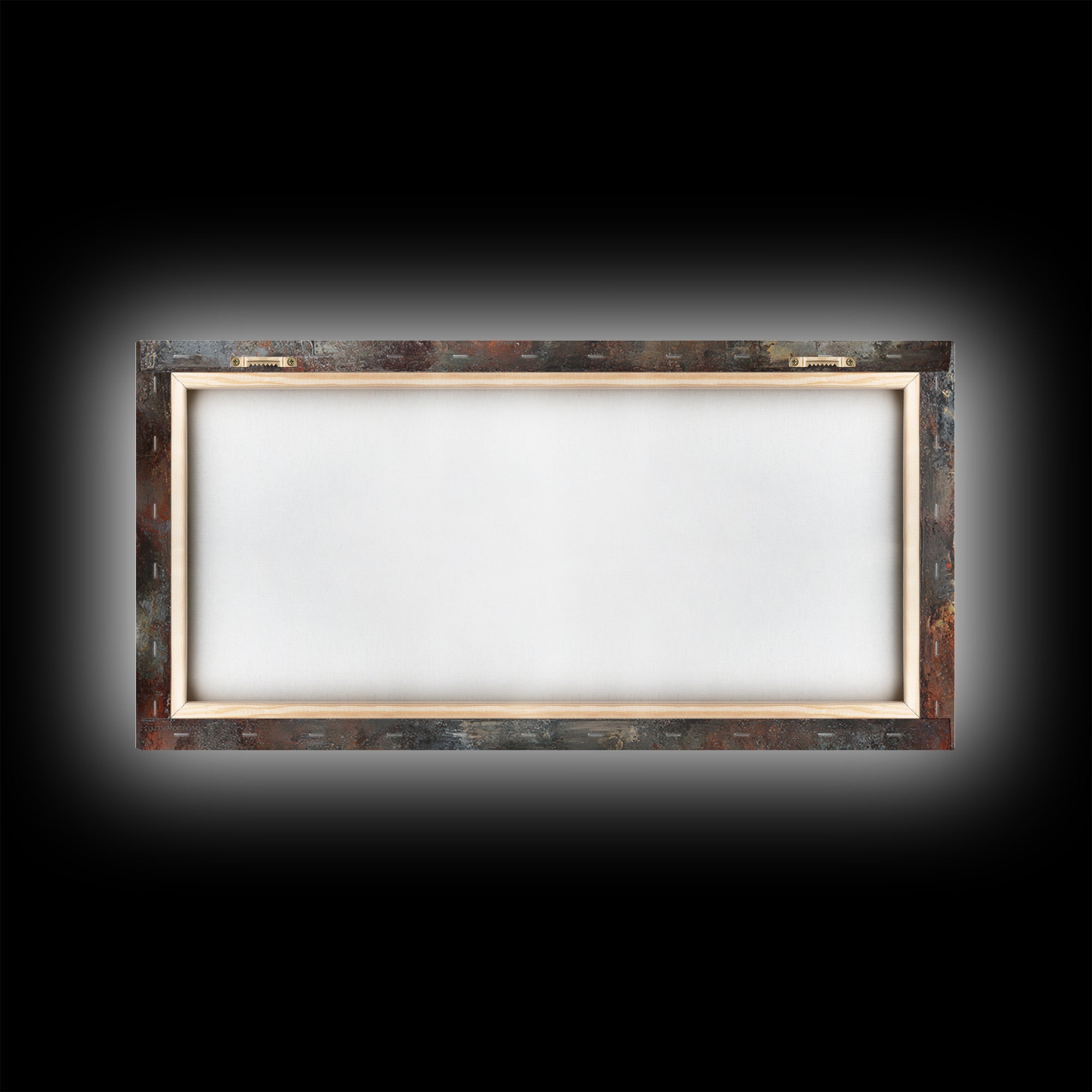 Steel and Rust Texture Abstract Panel Framed Canvas Print, Garage Art, Car Decor, Garage Decor, Motor, Game Room Decor, GAR-2x1-43