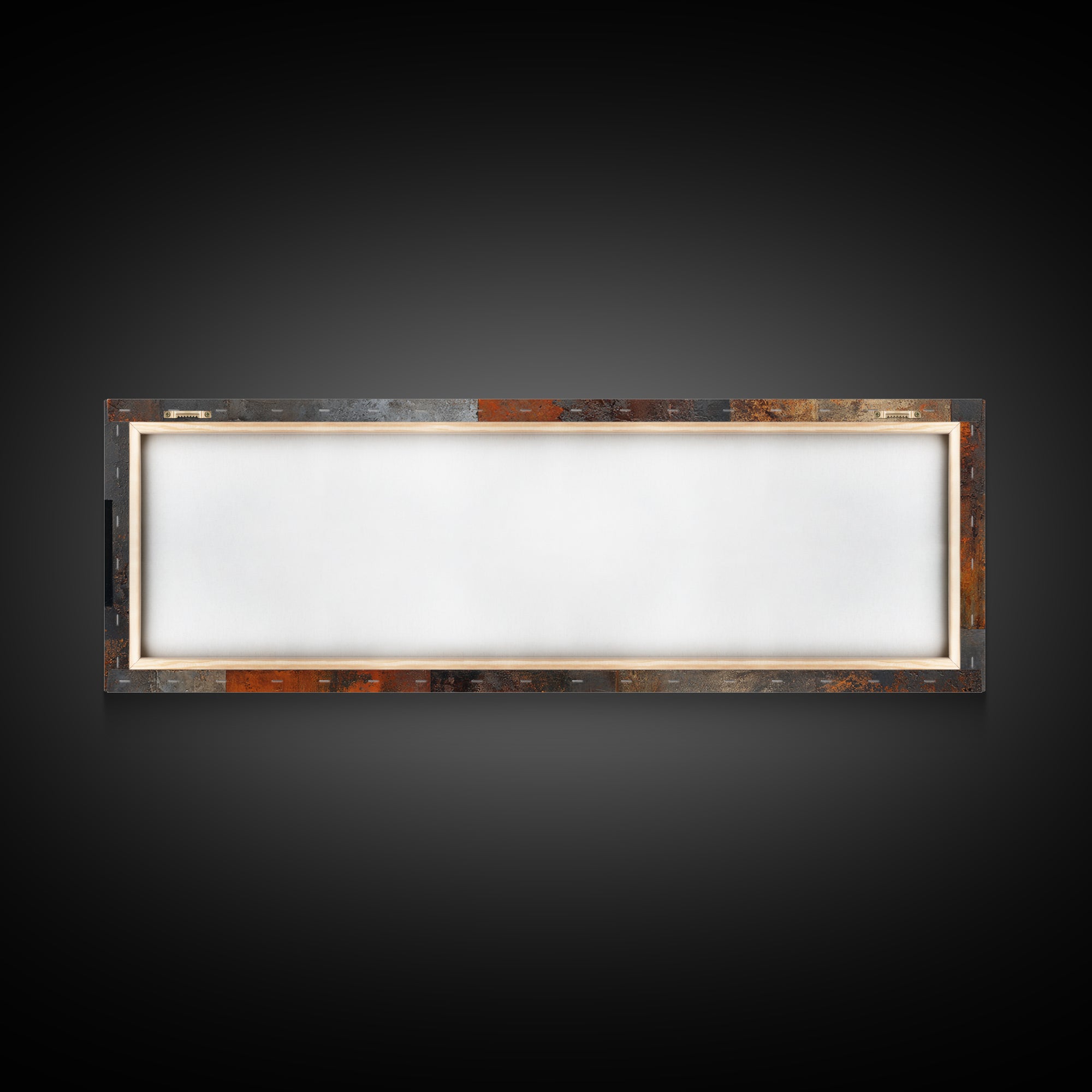 Steel and Rust Texture Abstract Panel Framed Canvas Print, Garage Art, Garage Art Poster, Garage Decor, Fine Art, Motor, GAR-3x1-15