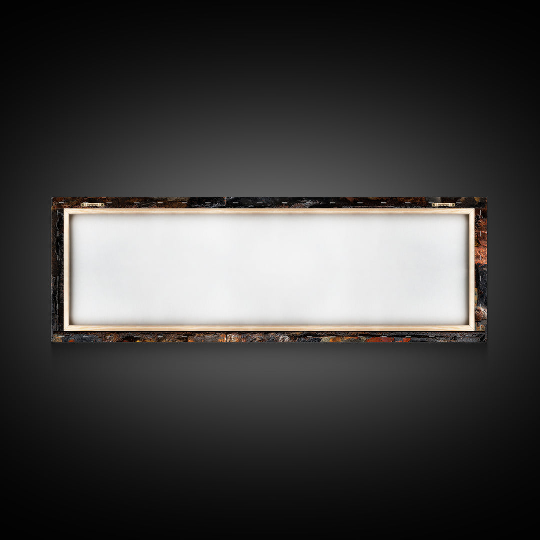 Rusty License Plate Collage Canvas Print, Garage Art, Garage Decor, Fine Art, Motor, Room Decor, Textured Painting, GAR-3x1-24