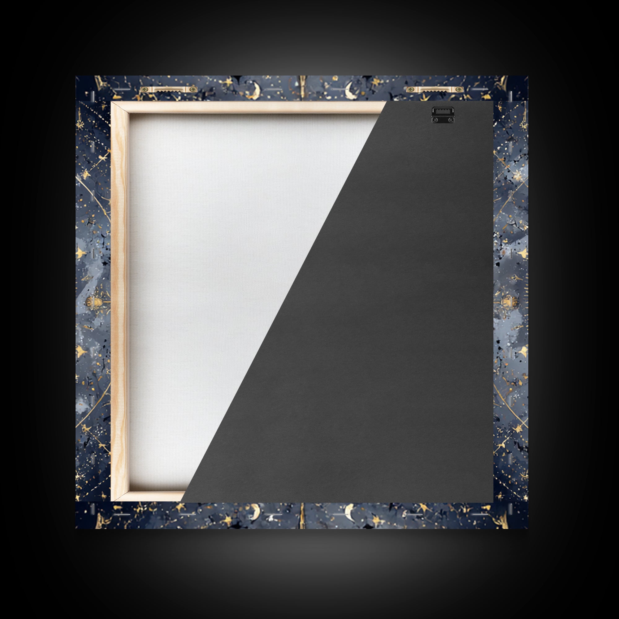 Minimal Moon and Stars Composition Framed Canvas Print, Guest Bedroom Art, Set of 3 Wall Art, Bedroom Decor, Fine Art, Guest, GBA-1x1-64