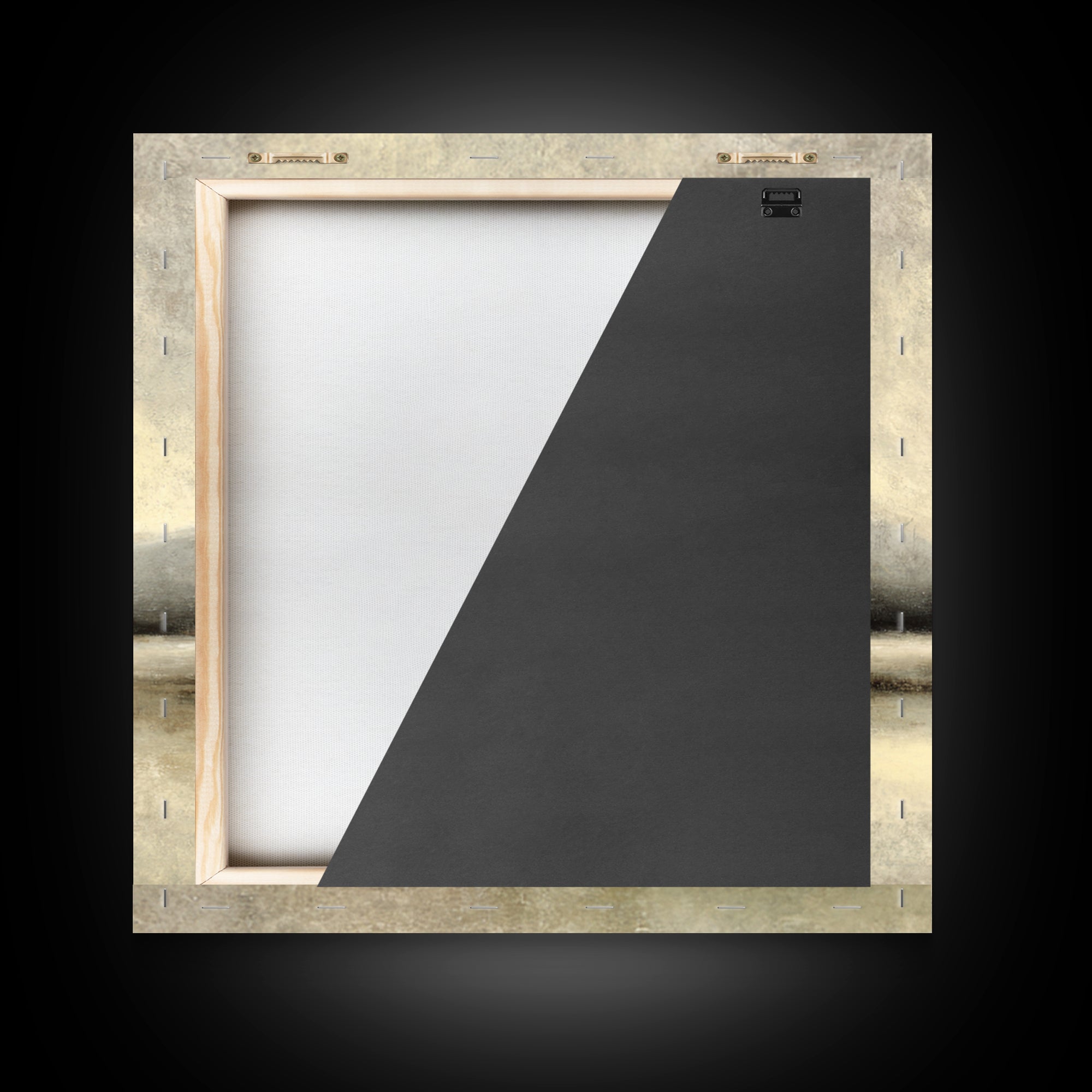 Gentle Rain over Distant Hills Framed Canvas Print, Guest Bedroom Art, Minimalist Wall Art, Bedroom Decor, Abstract Art, Guest, GBA-1x1-72