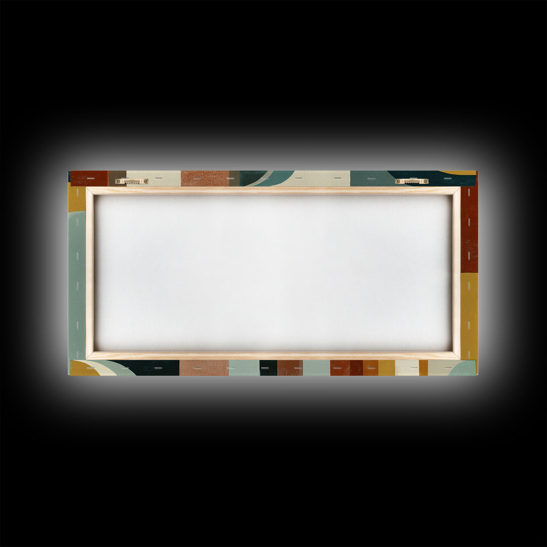 Warm Abstract Arches Framed Canvas Print, Guest Bedroom Art, Print, Bedroom Decor, Abstract Art, Guest, Living Room Wall Art, GBA-2x1-23