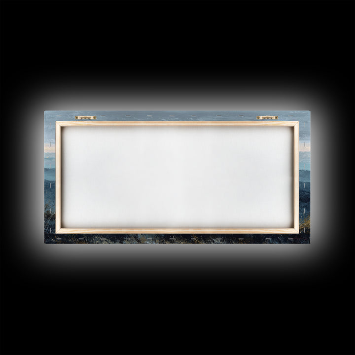 Soft Mountain Horizon Framed Canvas Print, Guest Bedroom Art, Fine Art Print, Bedroom Decor, Fine Art, Guest, Poster, GBA-2x1-27