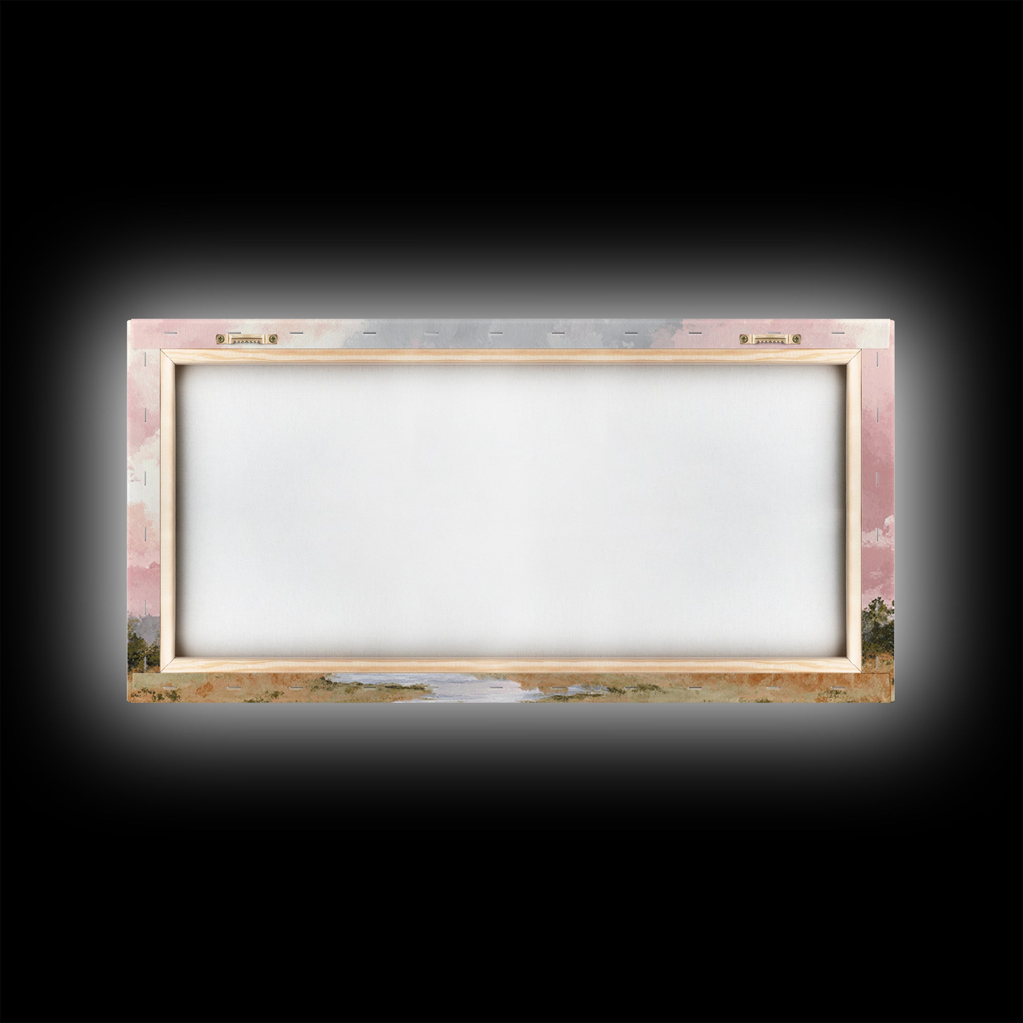 Romantic Cloudscape in Blush and Ivory Framed Canvas Print, Guest Bedroom Art, Poster, Bedroom Decor, Fine Art, Guest, GBA-2x1-7