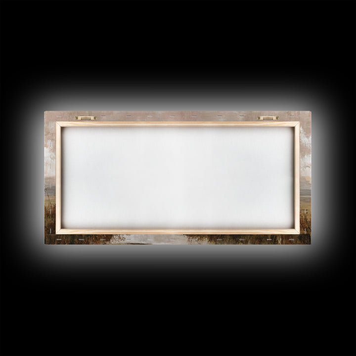 Romantic Cloudscape in Blush and Ivory Framed Canvas Print, Guest Bedroom Art, Minimalist Wall Art, Bedroom Decor, Guest, GBA-2x1-79