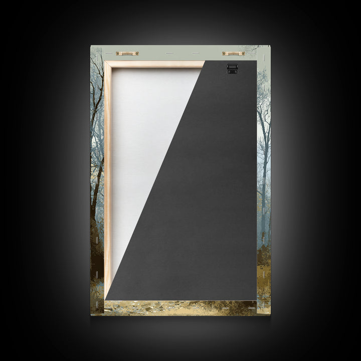 Monochrome Forest Silhouette Canvas Print, Guest Bedroom Art, Prints, Bedroom Decor, Oil Painting, Guest 445, Set of Wall Art, GBA-2x3-45