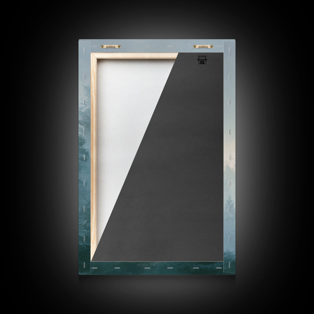 Monochrome Forest Silhouette Framed Canvas Print, Guest Bedroom Art, Bedroom Decor, Fine Art, Guest, Above Bed Decor, GBA-2x3-69